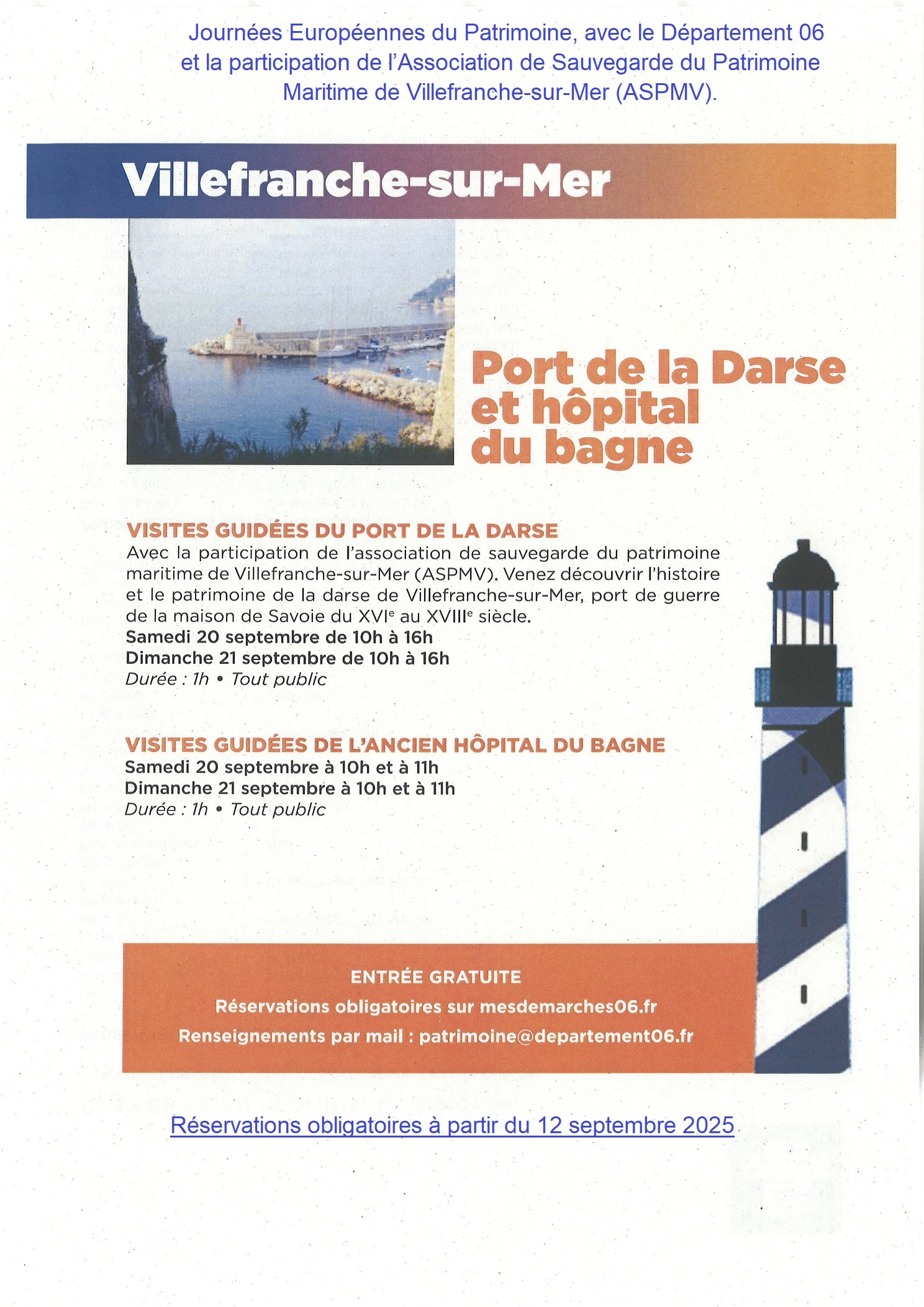 Journes europennes du patrimoine du Dpartement 06