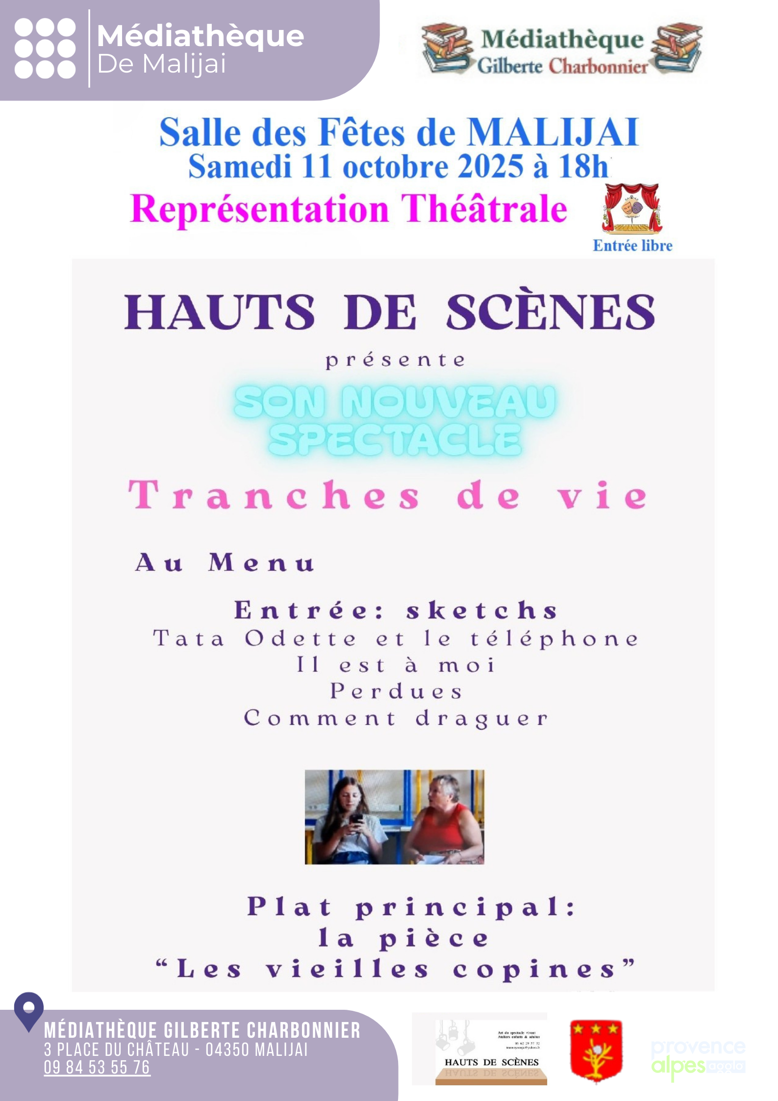 Nouveau spectacle : Tranches de vie