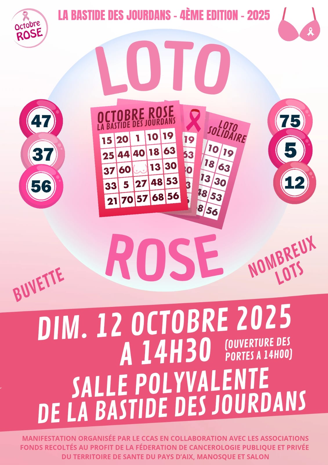 4 me dition : Loto Octobre Rose  La Bastide des Jourdans