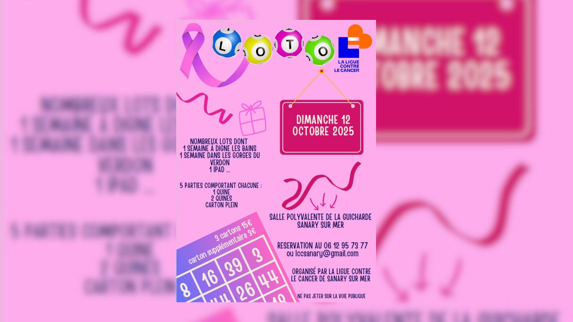 Loto par la Ligue contre le cancer