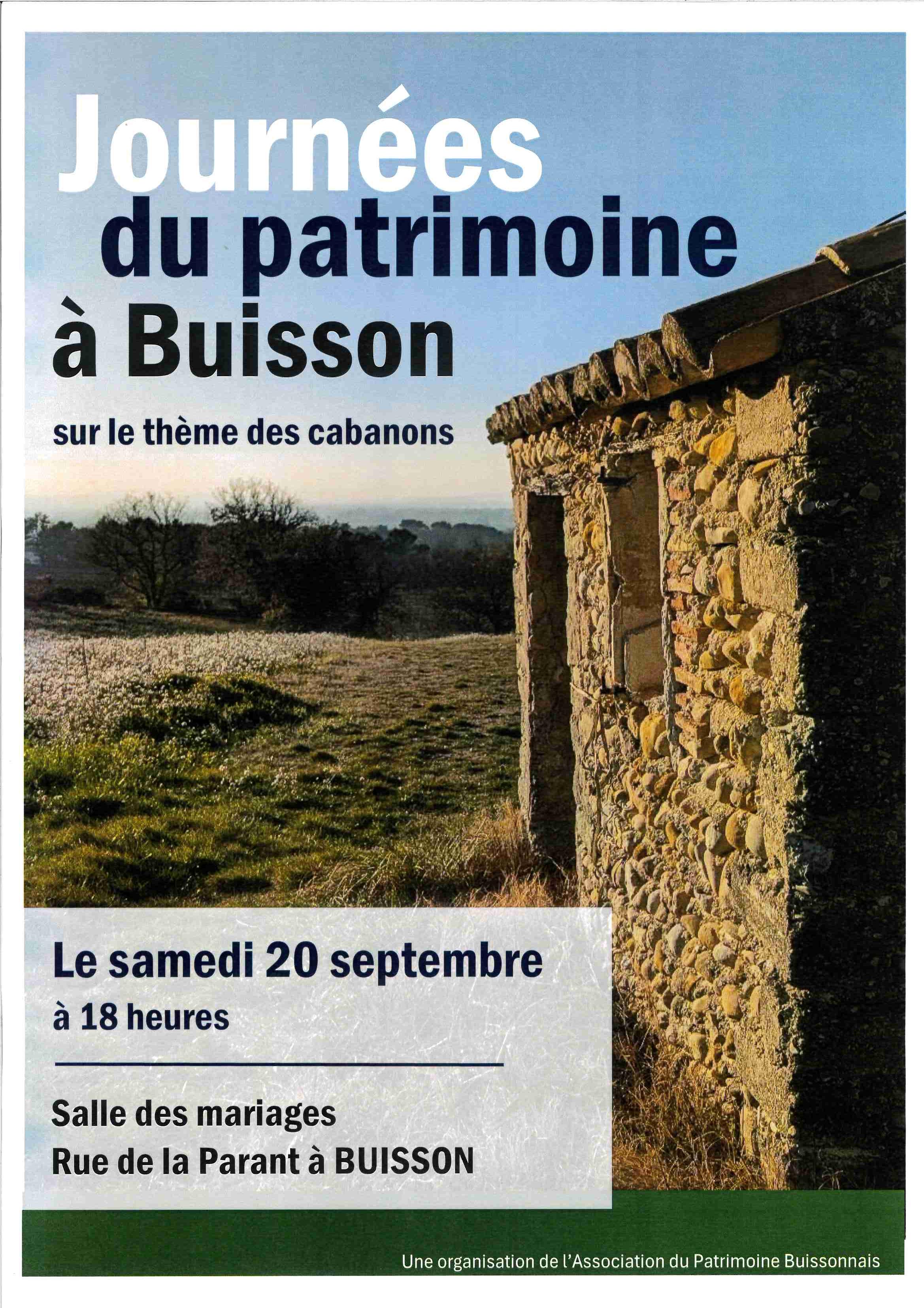 Journe du patrimoine  Buisson