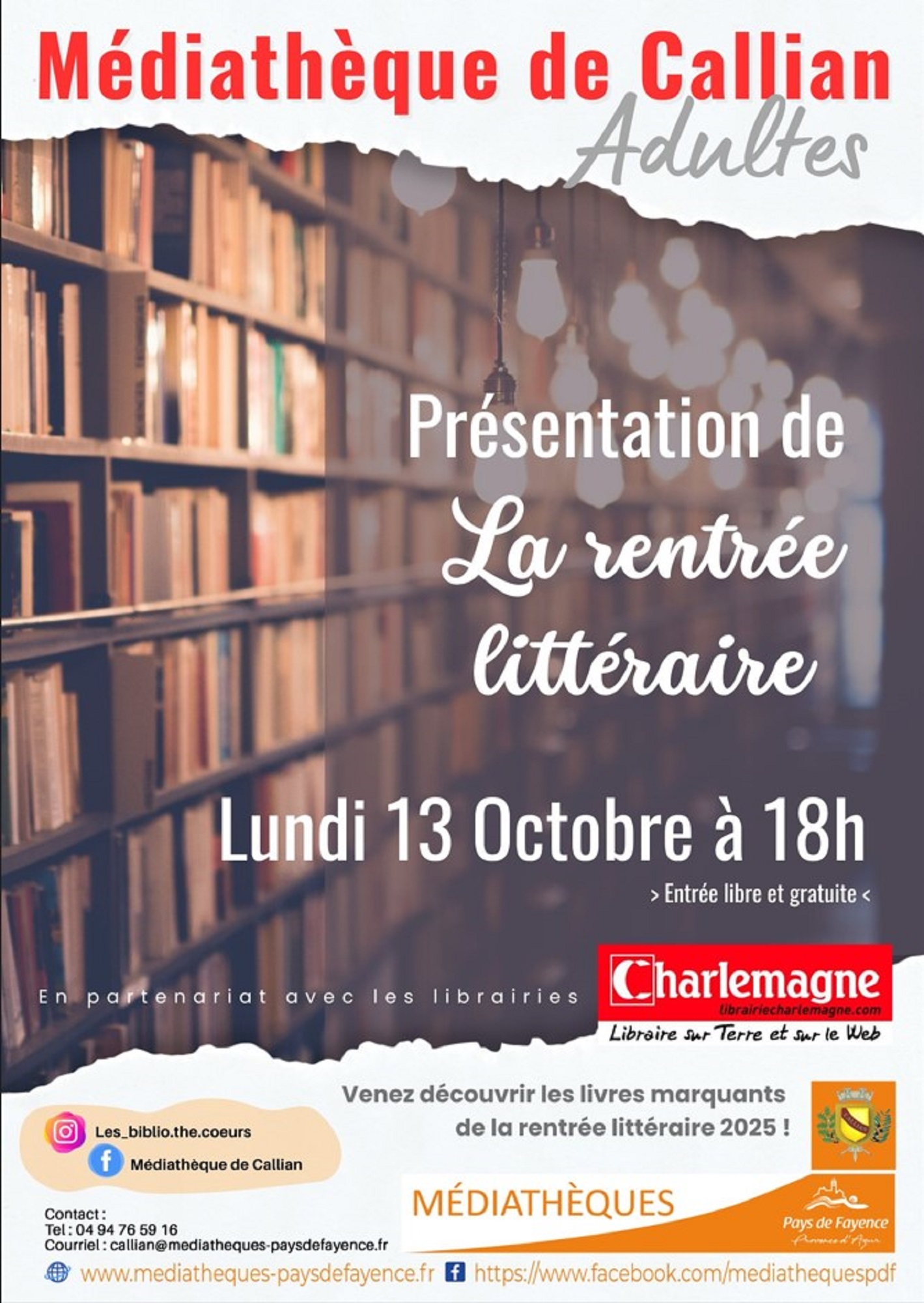 Rentre littraire  la Mdiathque