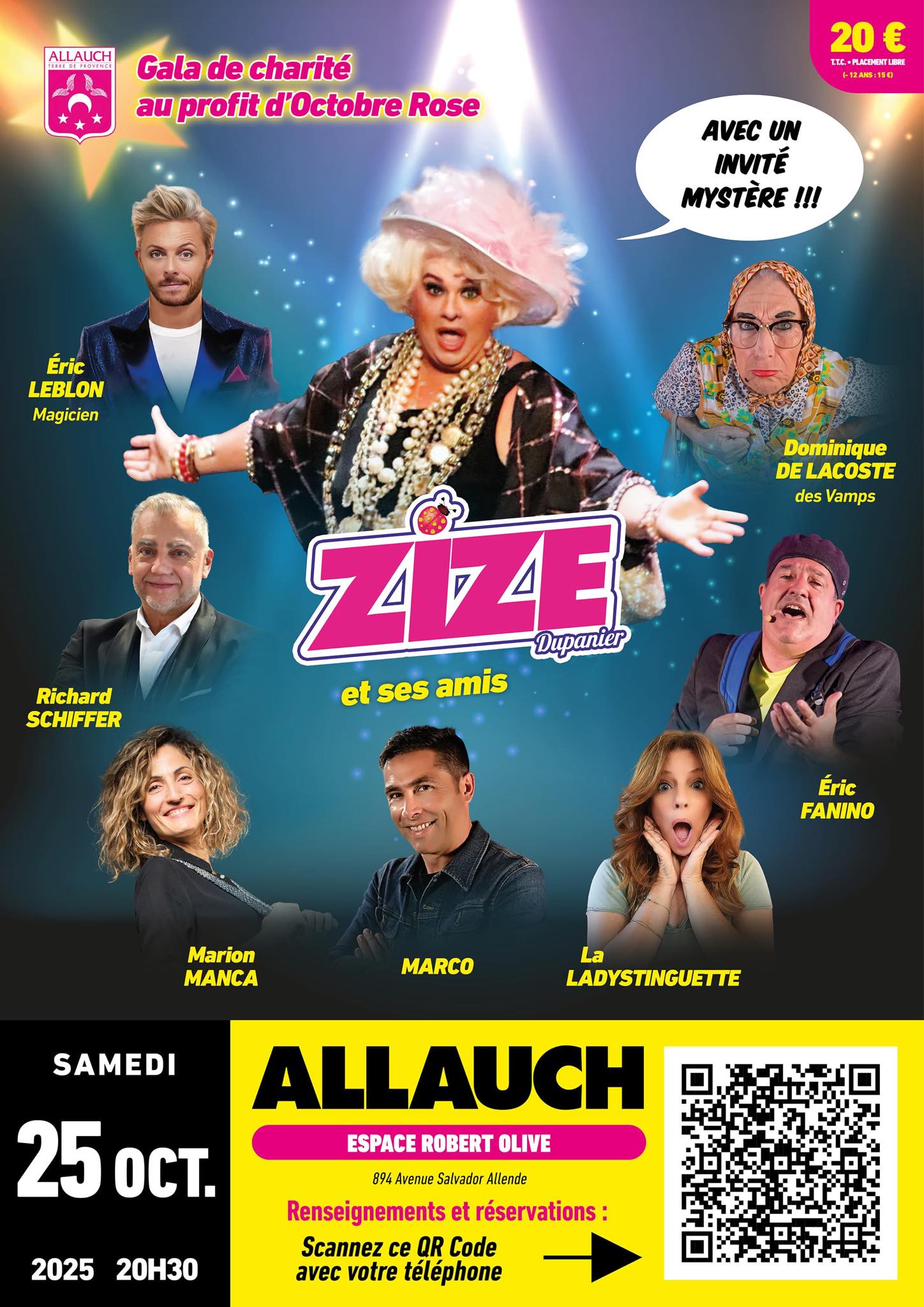 Zize et ses amis font le show pour octobre rose