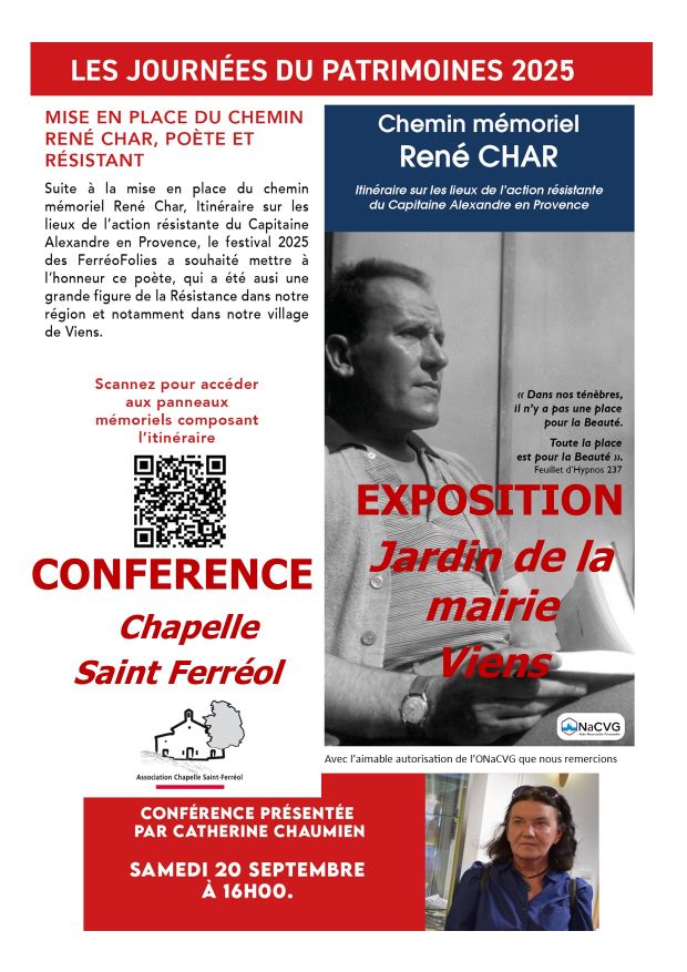 Journes du Patrimoine: Confrence et exposition
