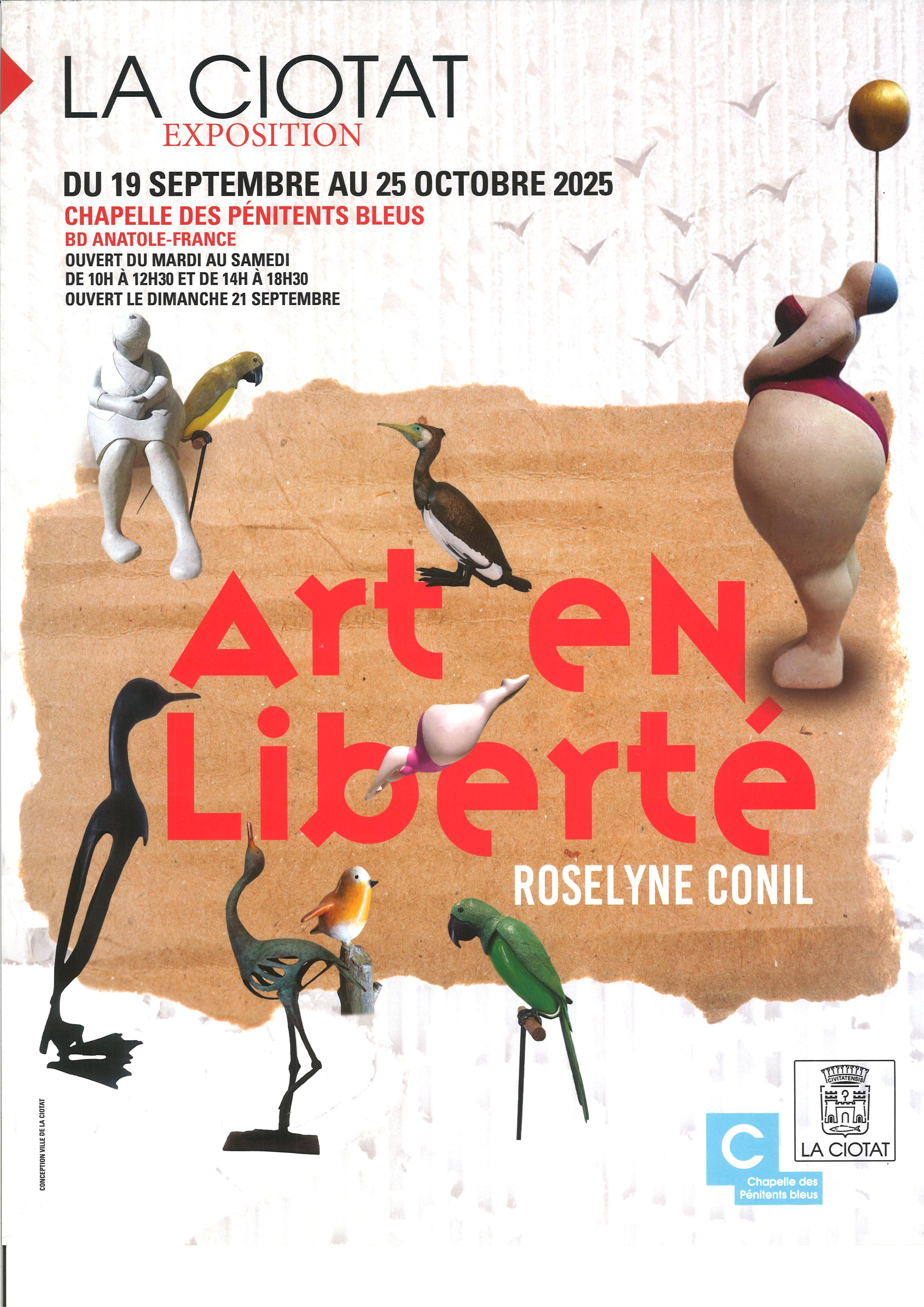 Exposition de peintures et sculptures de Roselyne Conil