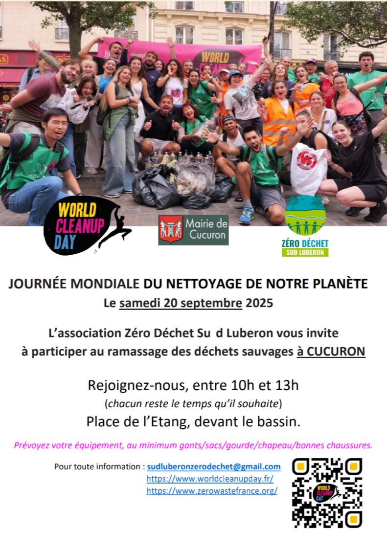 Journe mondiale du nettoyage de notre plante  Cucuron