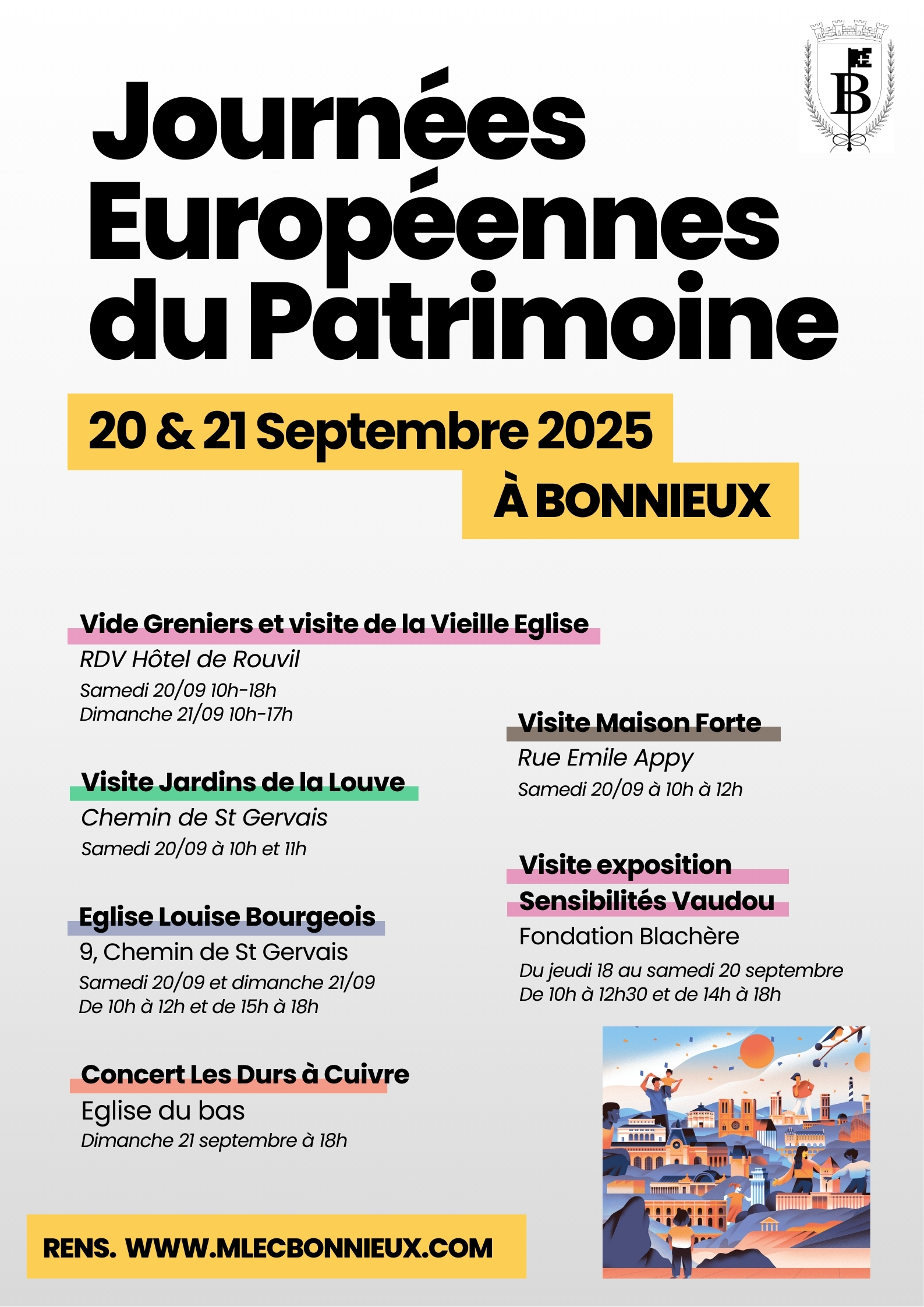 Journes du Patrimoine - Vide-greniers et visite de la Vieille glise