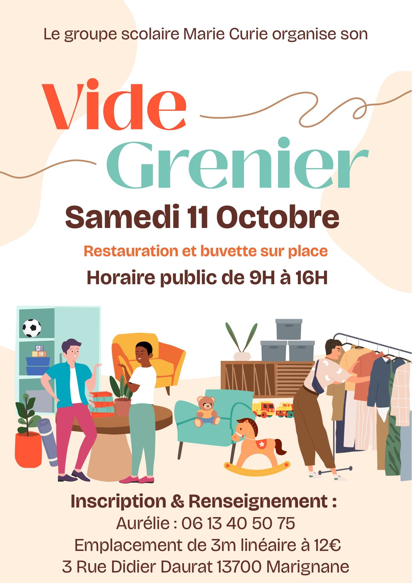 Vide-greniers du groupe scolaire Marie Curie