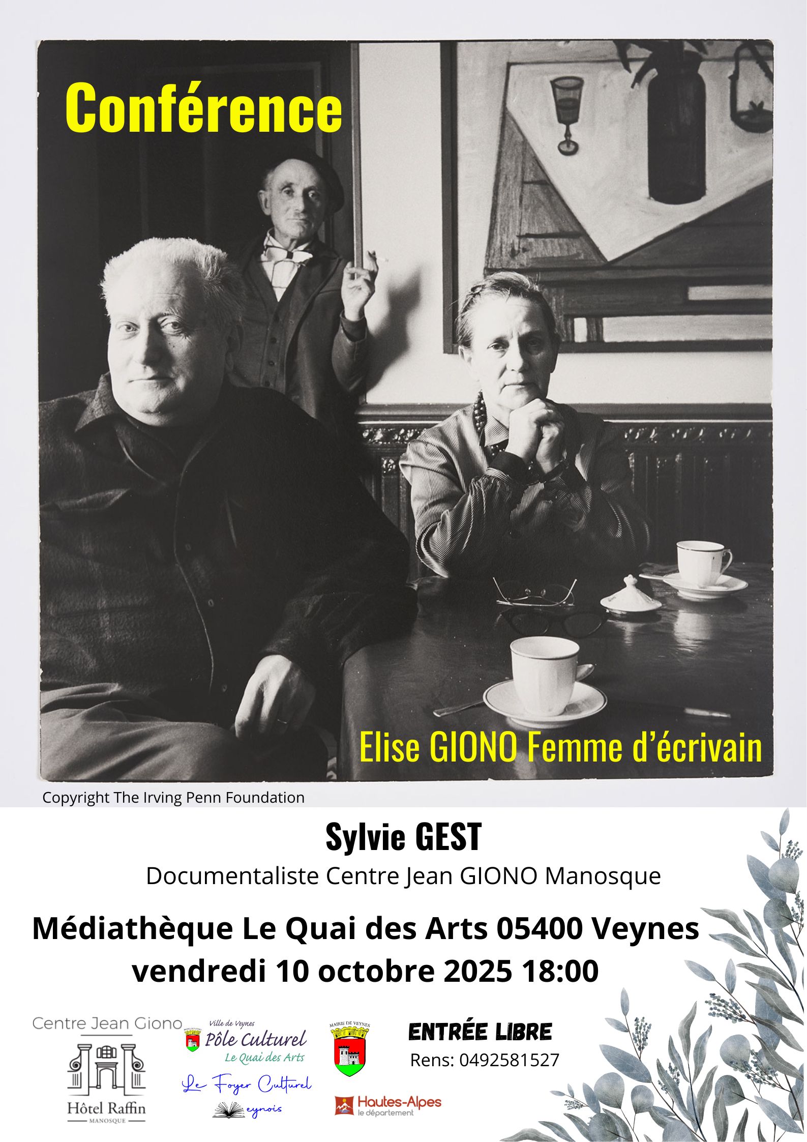 Confrence: Elise GIONO femme d'crivain