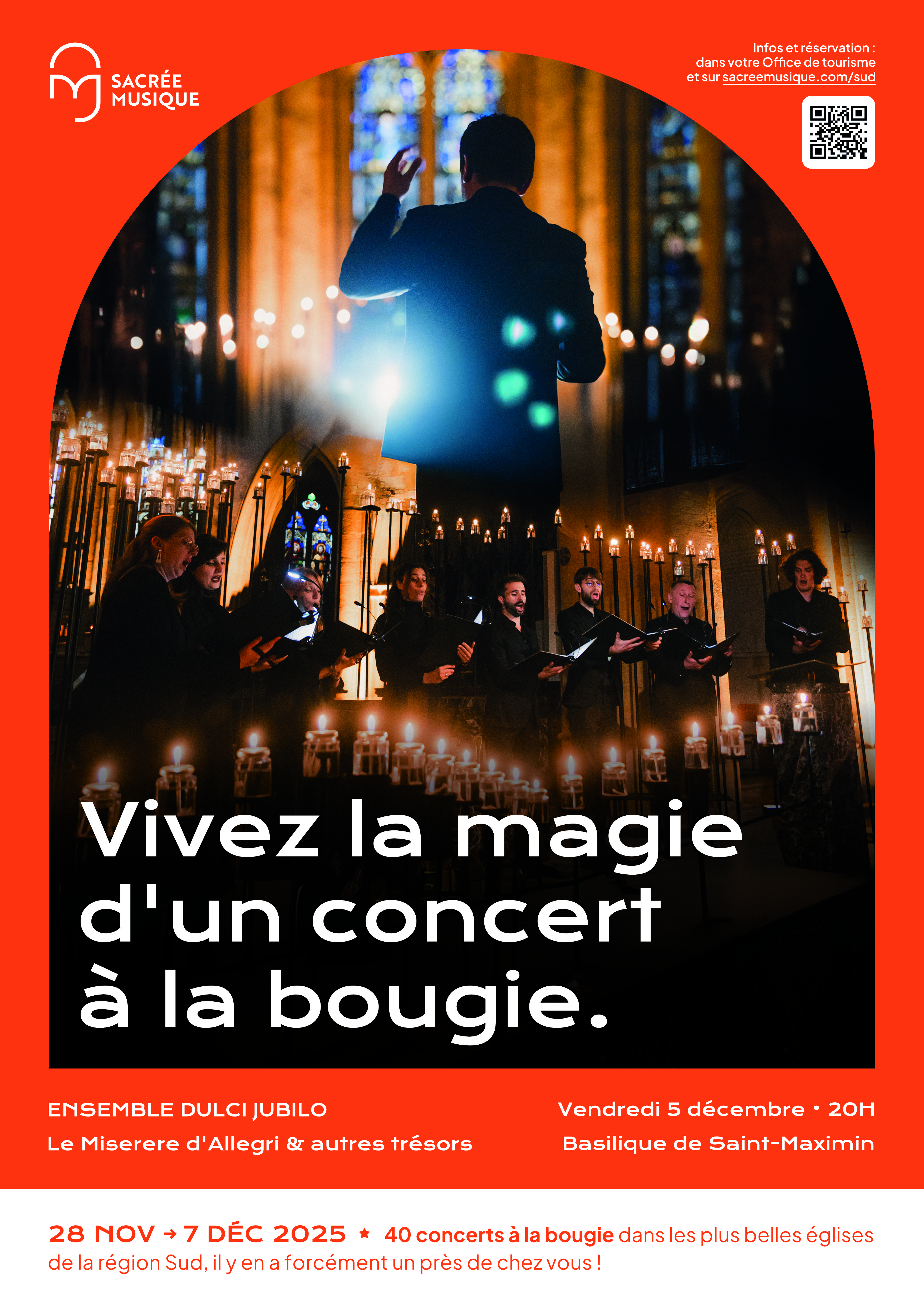 Concert  la bougie : Ensemble Dulci Jubilo - Choeur de chambre  | Festival sacre musique