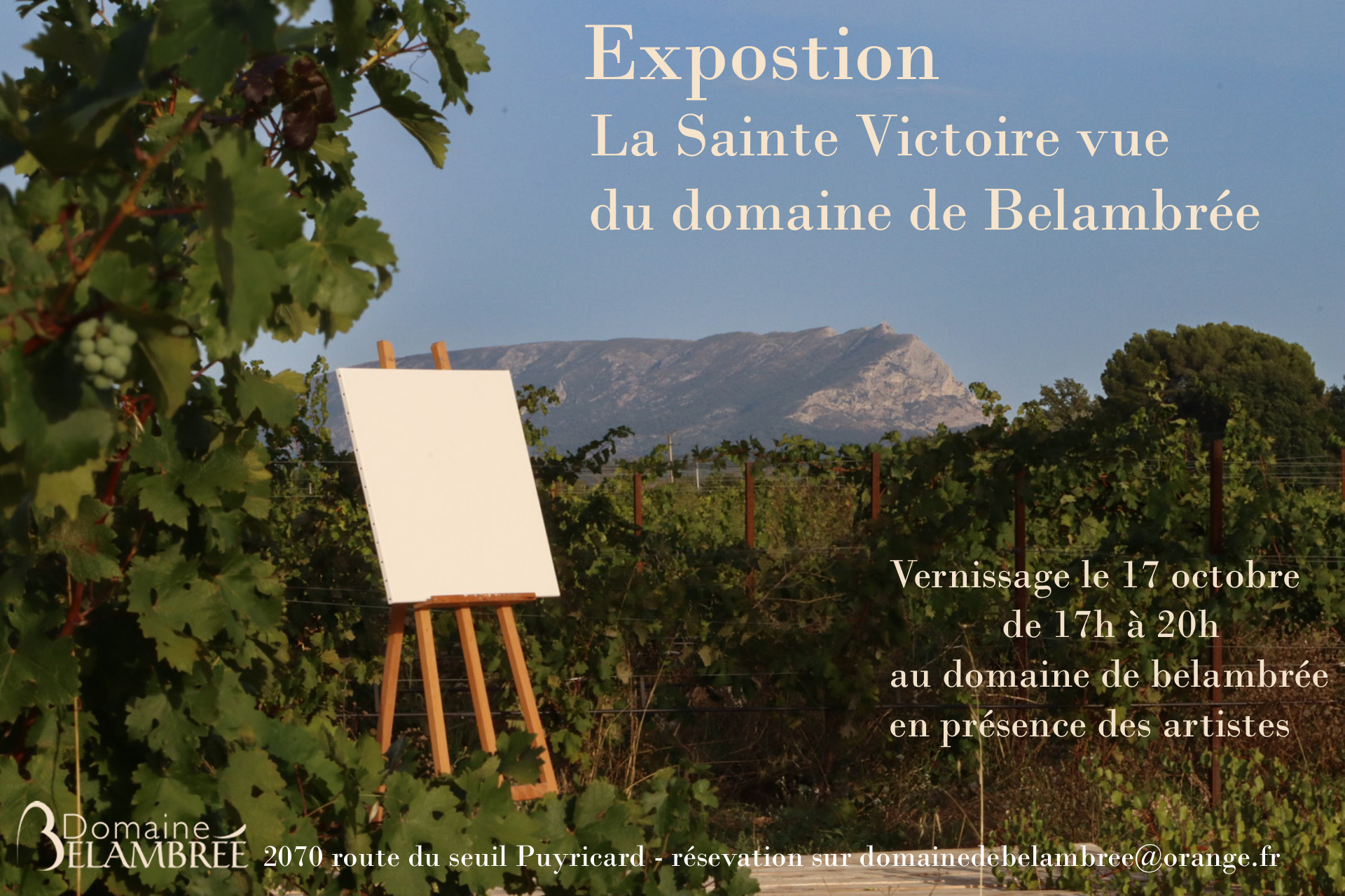 Exposition la Sainte Victoire vue du domaine de Belambre