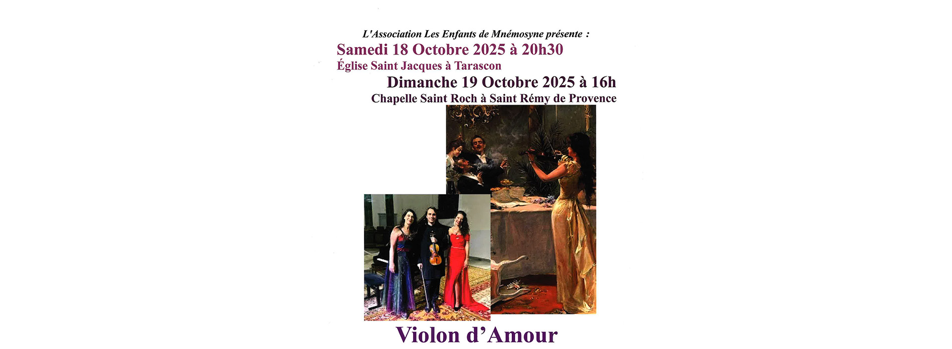 Concert Violon d'Amour  Saint-Rmy-de-Provence