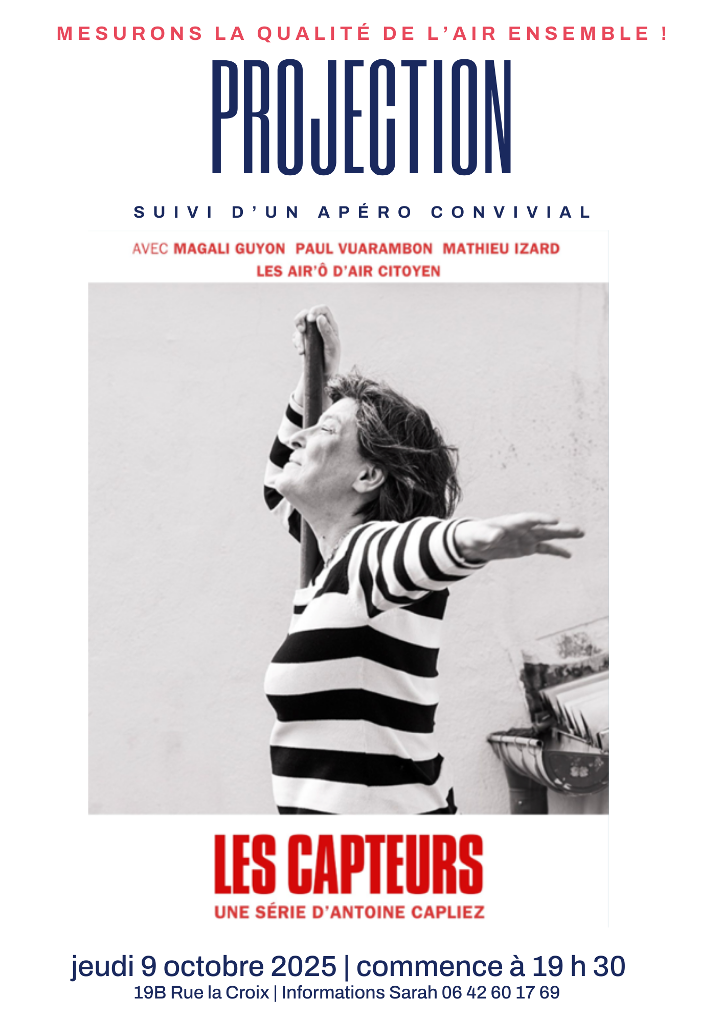 Projection Les Capteurs, une srie d'Antoine Capliez, suivi d'un apro convivial