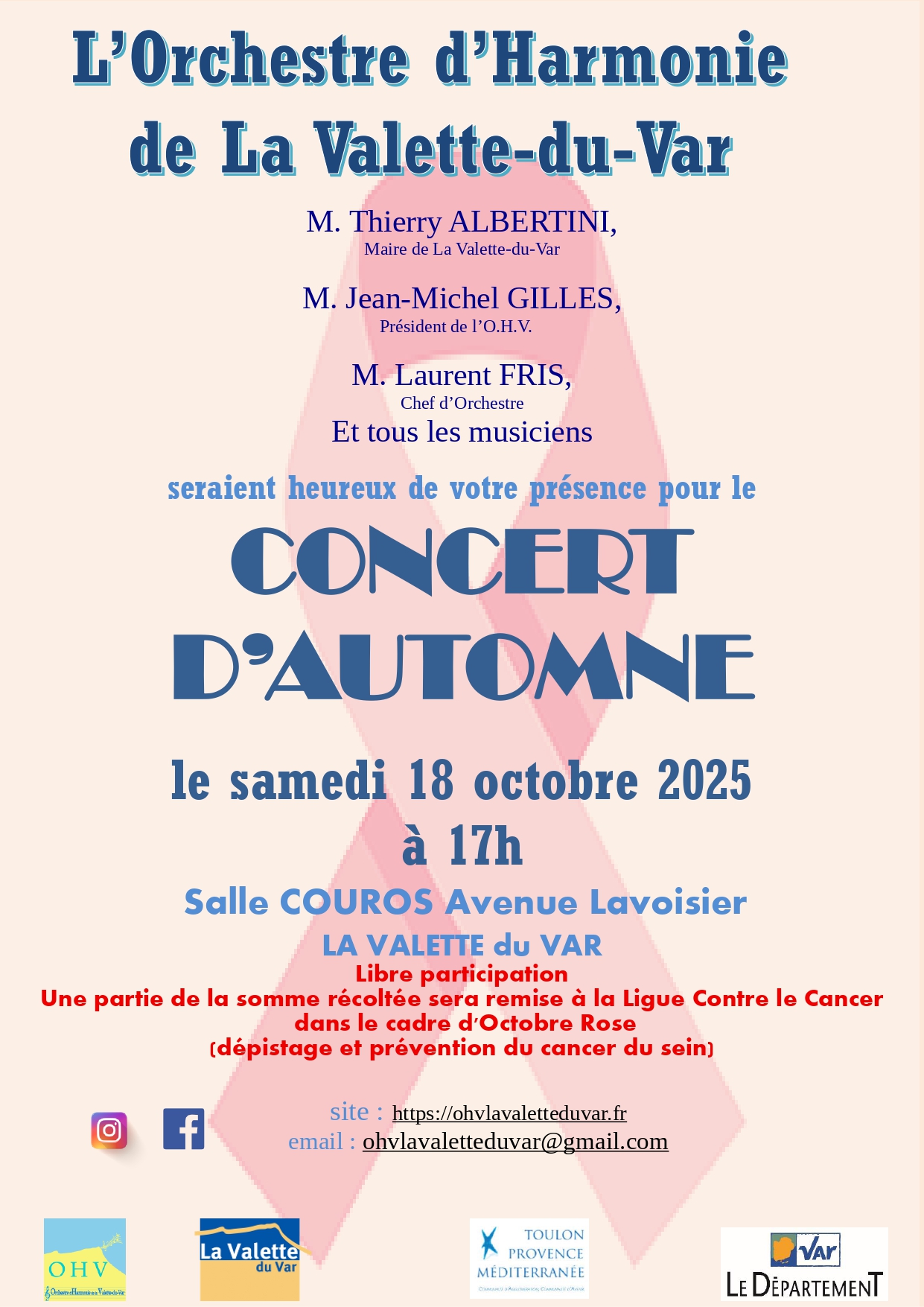 Concert d'automne de l'Orchestre d'Harmonie de La Valette