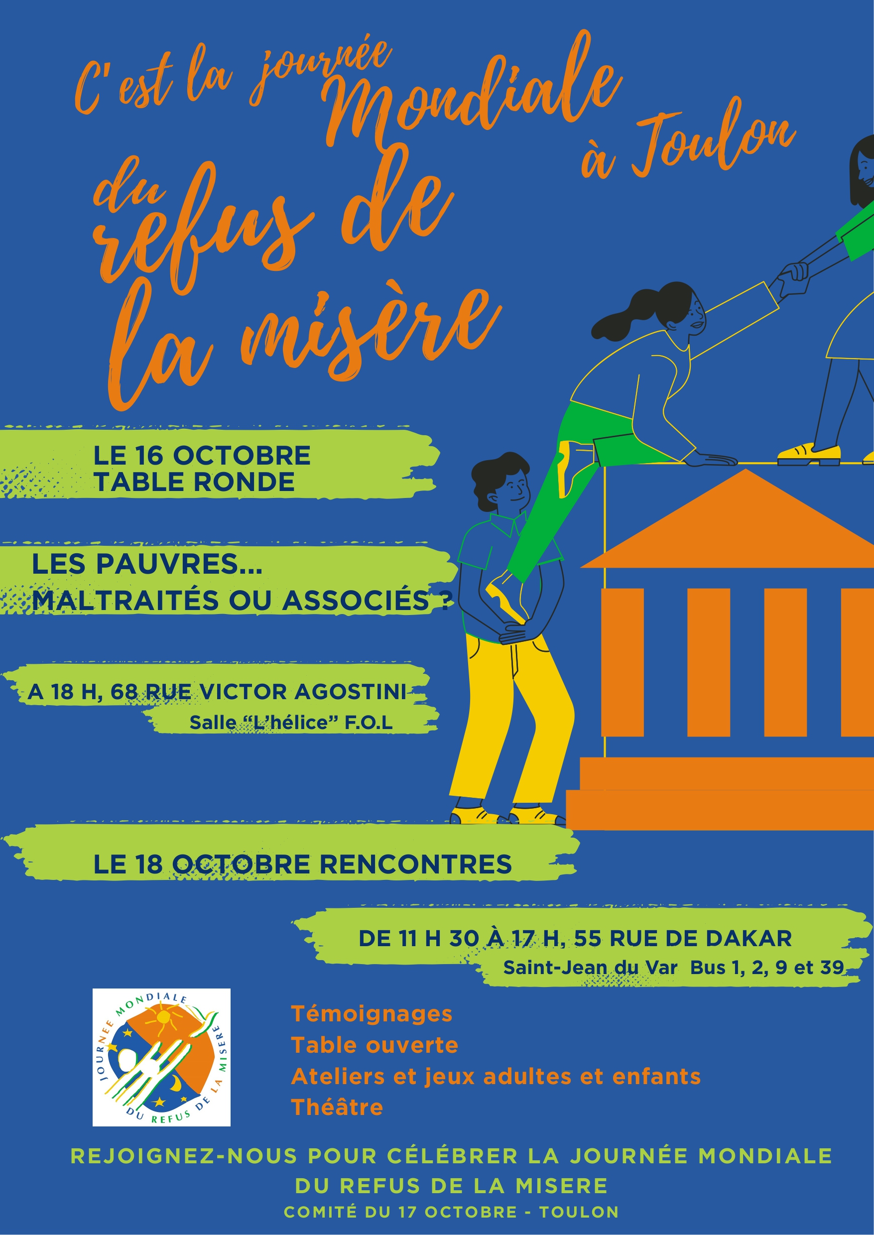 Table ronde - Les pauvres... maltraits ou associs ? / Journe mondiale du Refus de la Misre