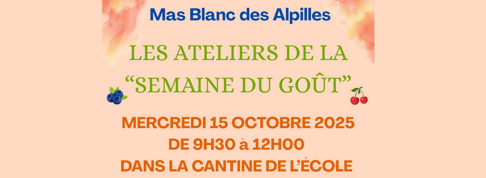 Les Ateliers de la 'Semaine du got'  Mas Blanc les Alpilles