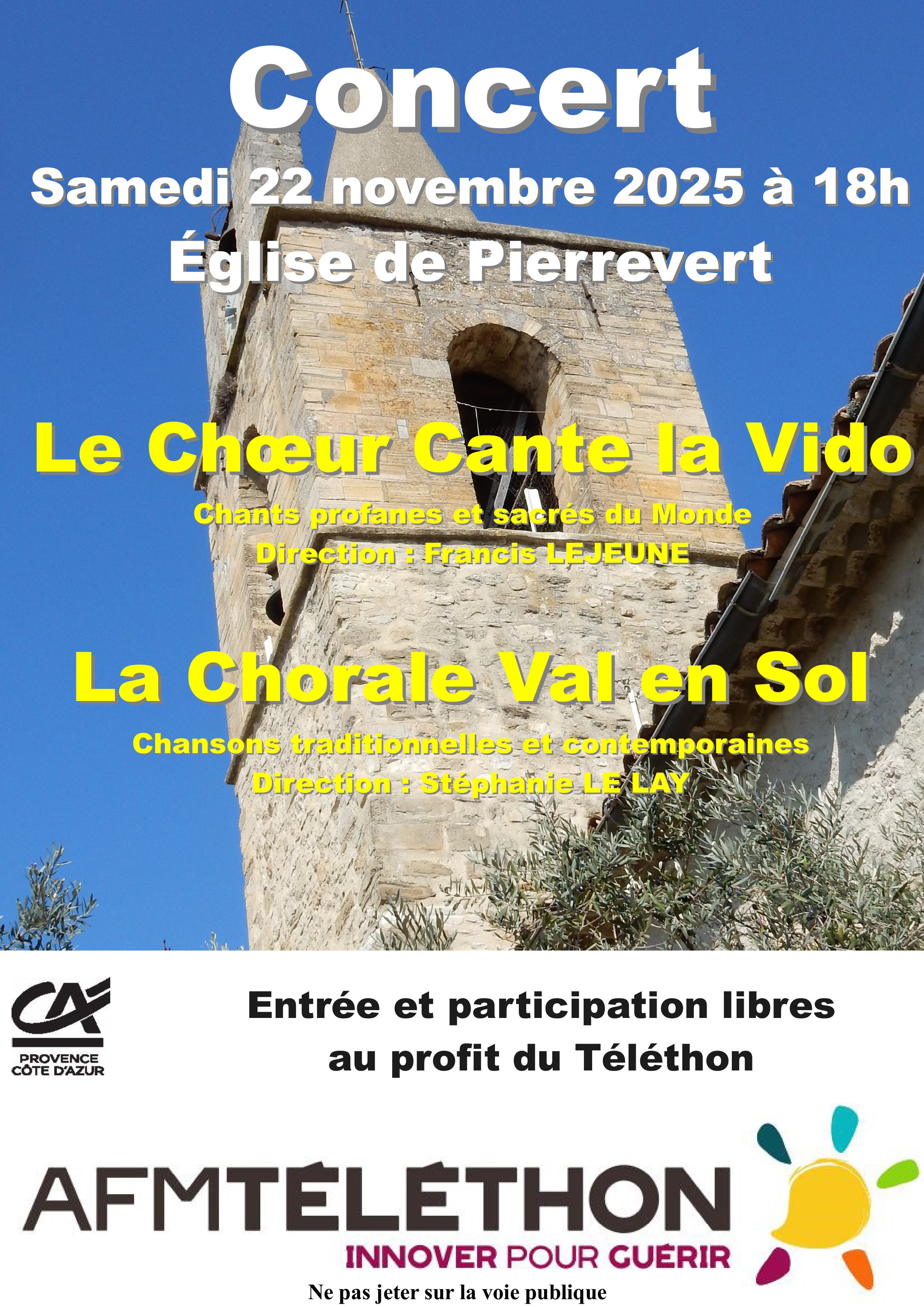 Concert du Tlthon - Choeur Cante la Vido - Pierrevert 04