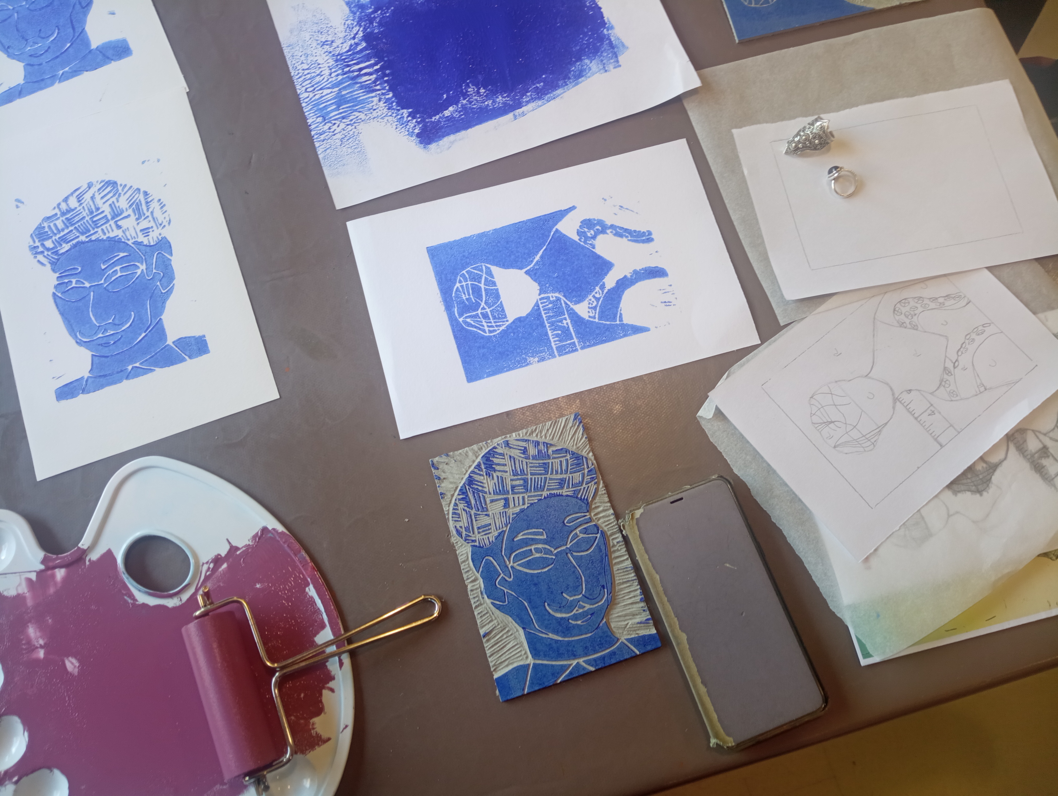 Impression du muse - Dcouverte de la linogravure