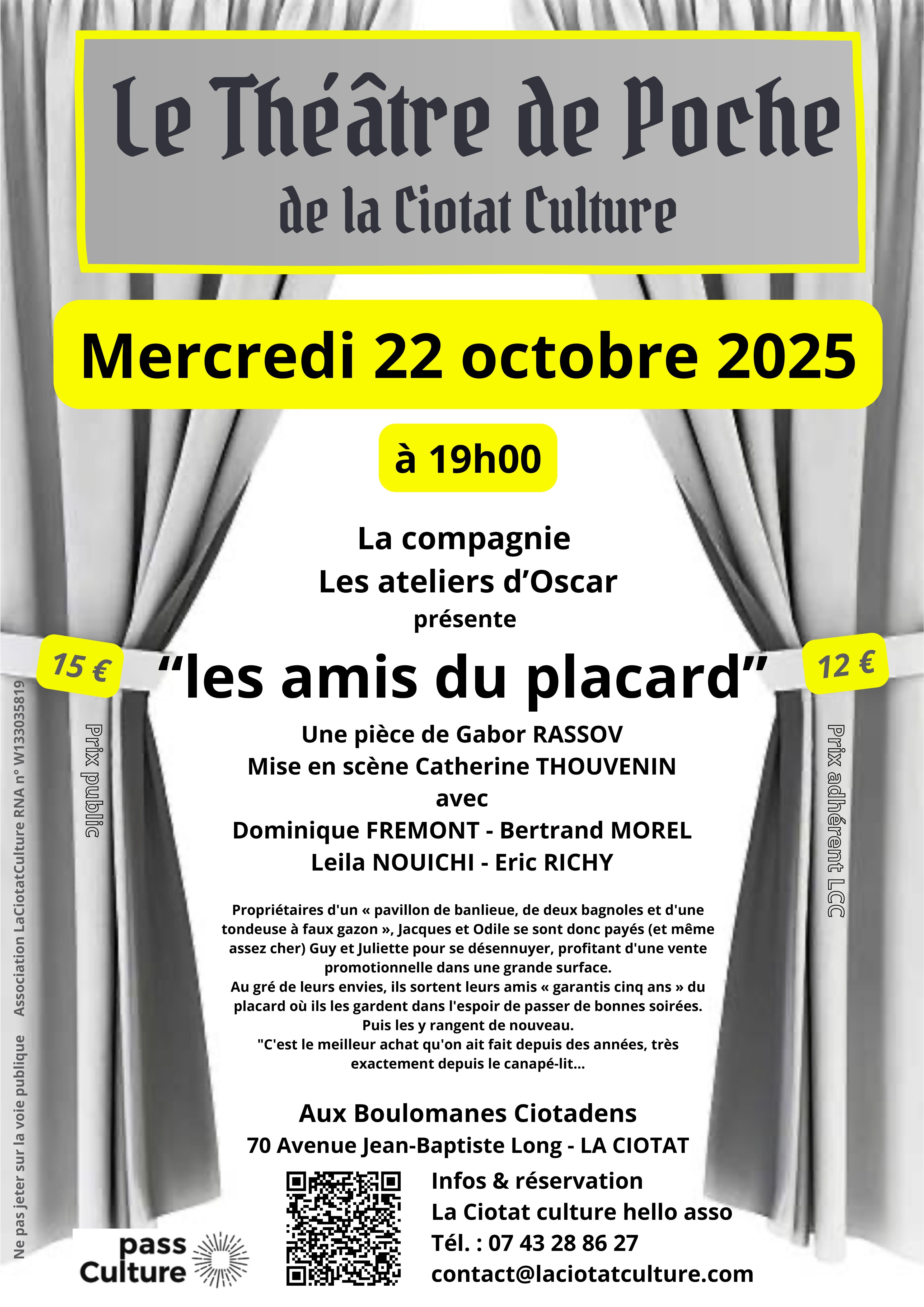 Thtre de Poche de La Ciotat Culture : Les Amis du Placard
