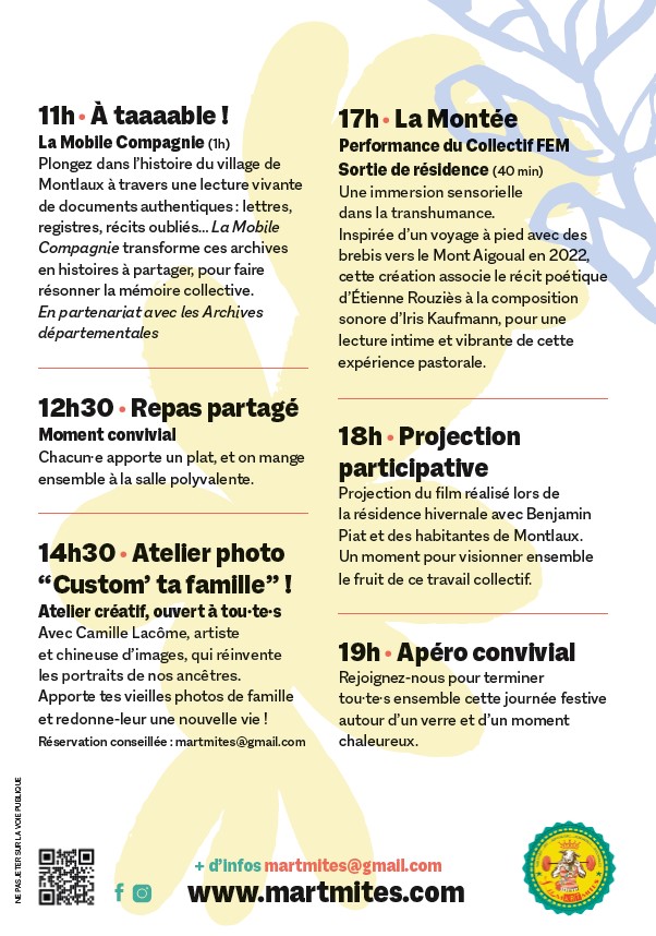  taaaable ! Journe conviviale et artistique  Montlaux