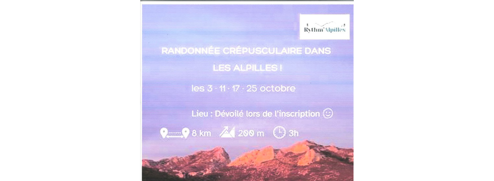 Randonne crpusculaire dans les Alpilles