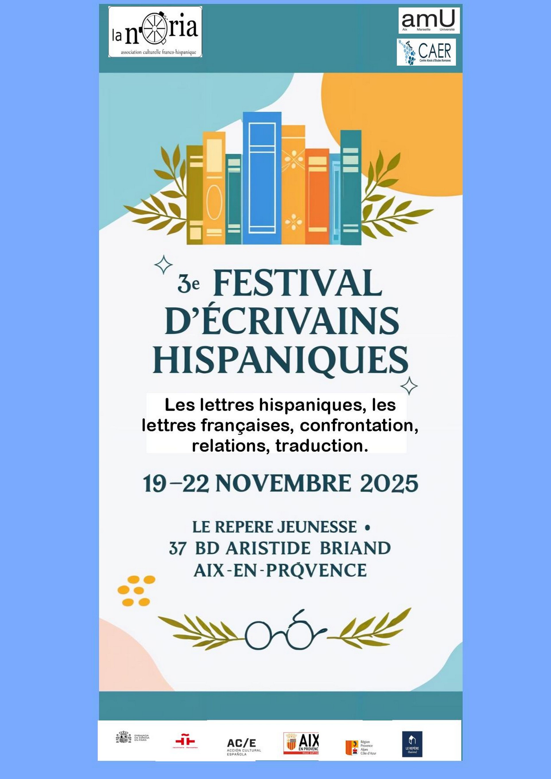 3e Festival d'crivains hispaniques  Aix-en-Provence