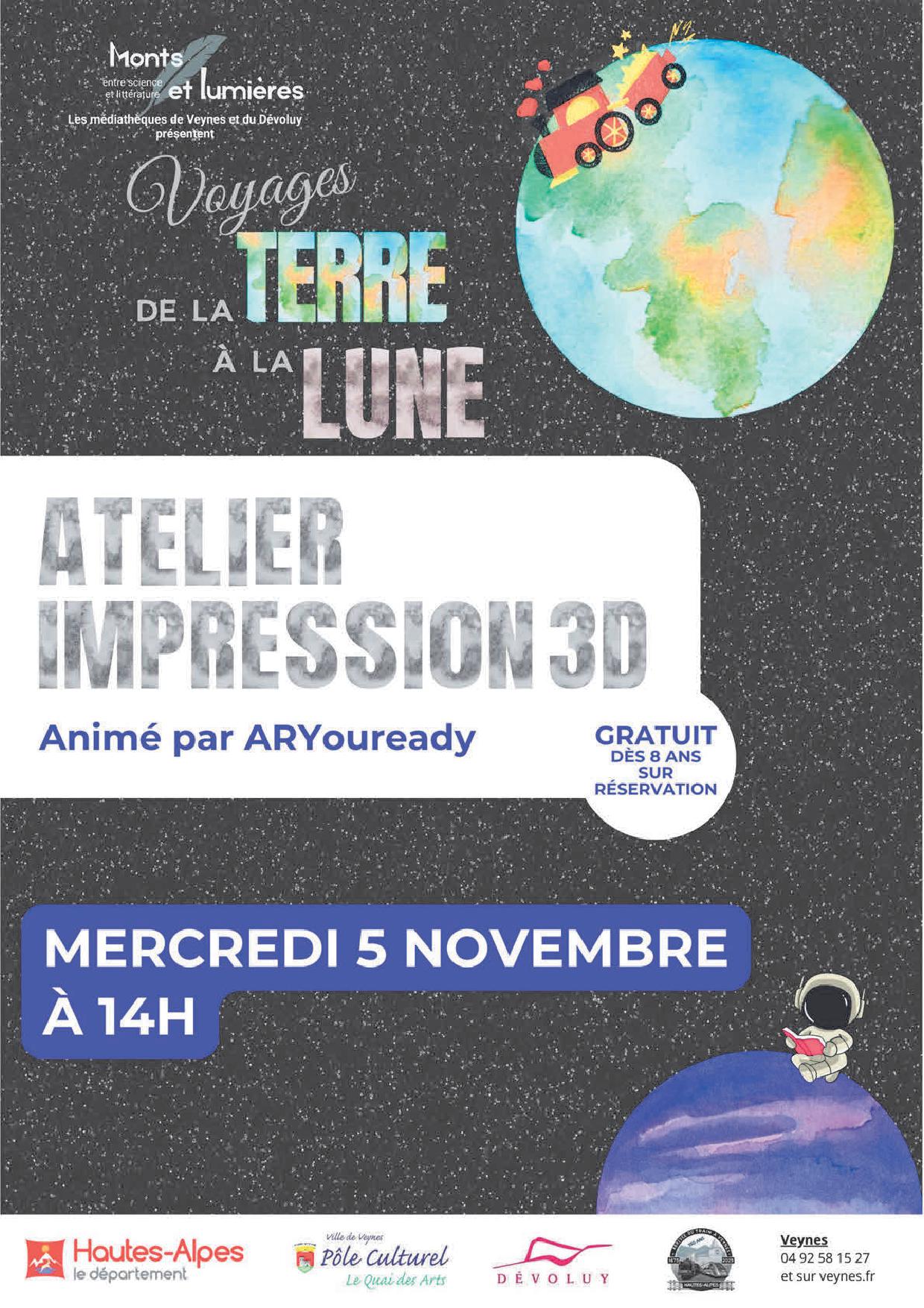 Festival Monts et Lumires : Atelier impression 3D