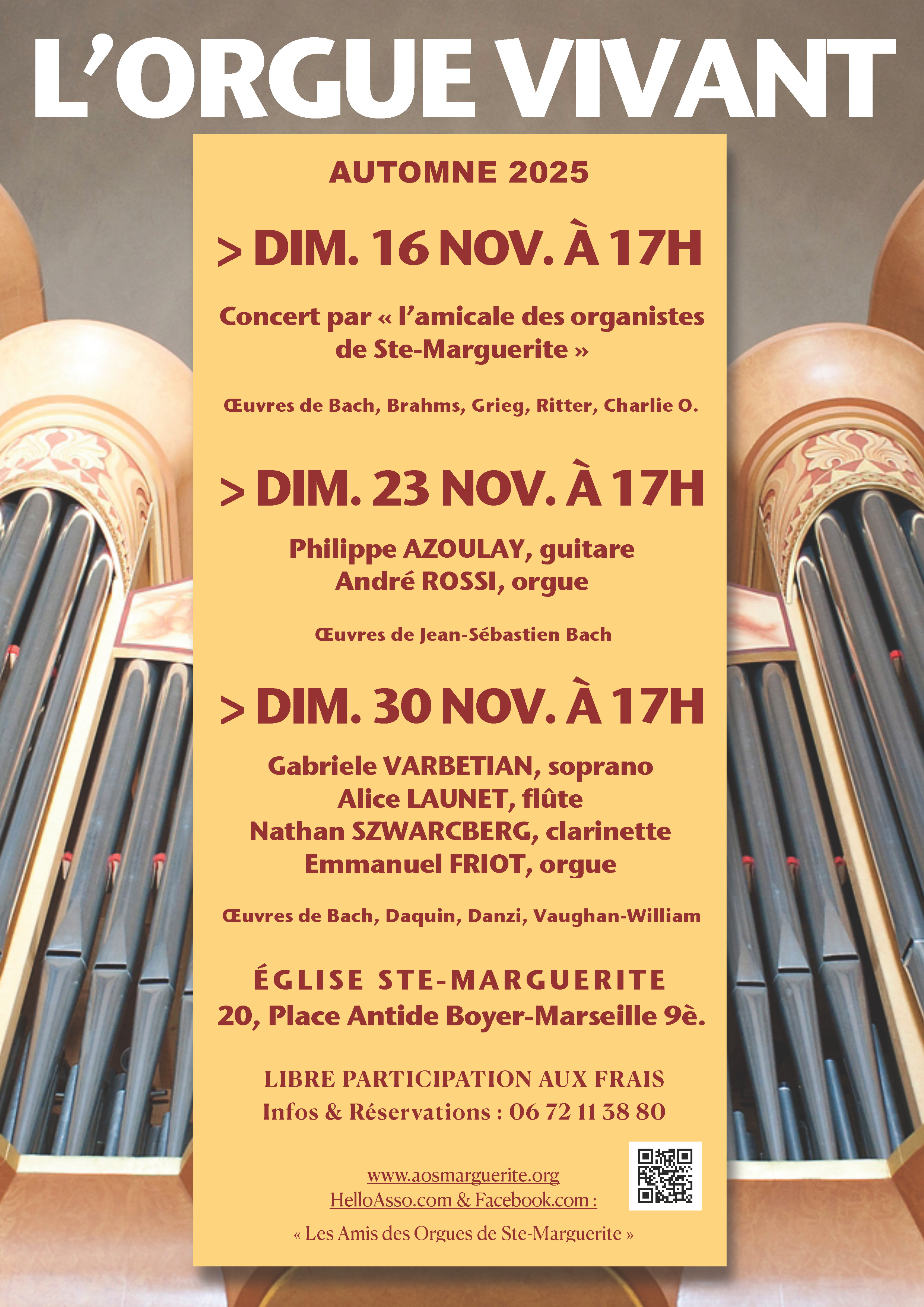 L'orgue vivant  Sainte-Marguerite - automne 2025