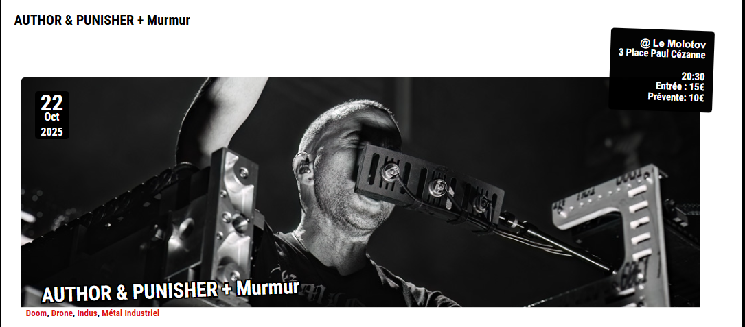 Author & Punisher + Murmur
