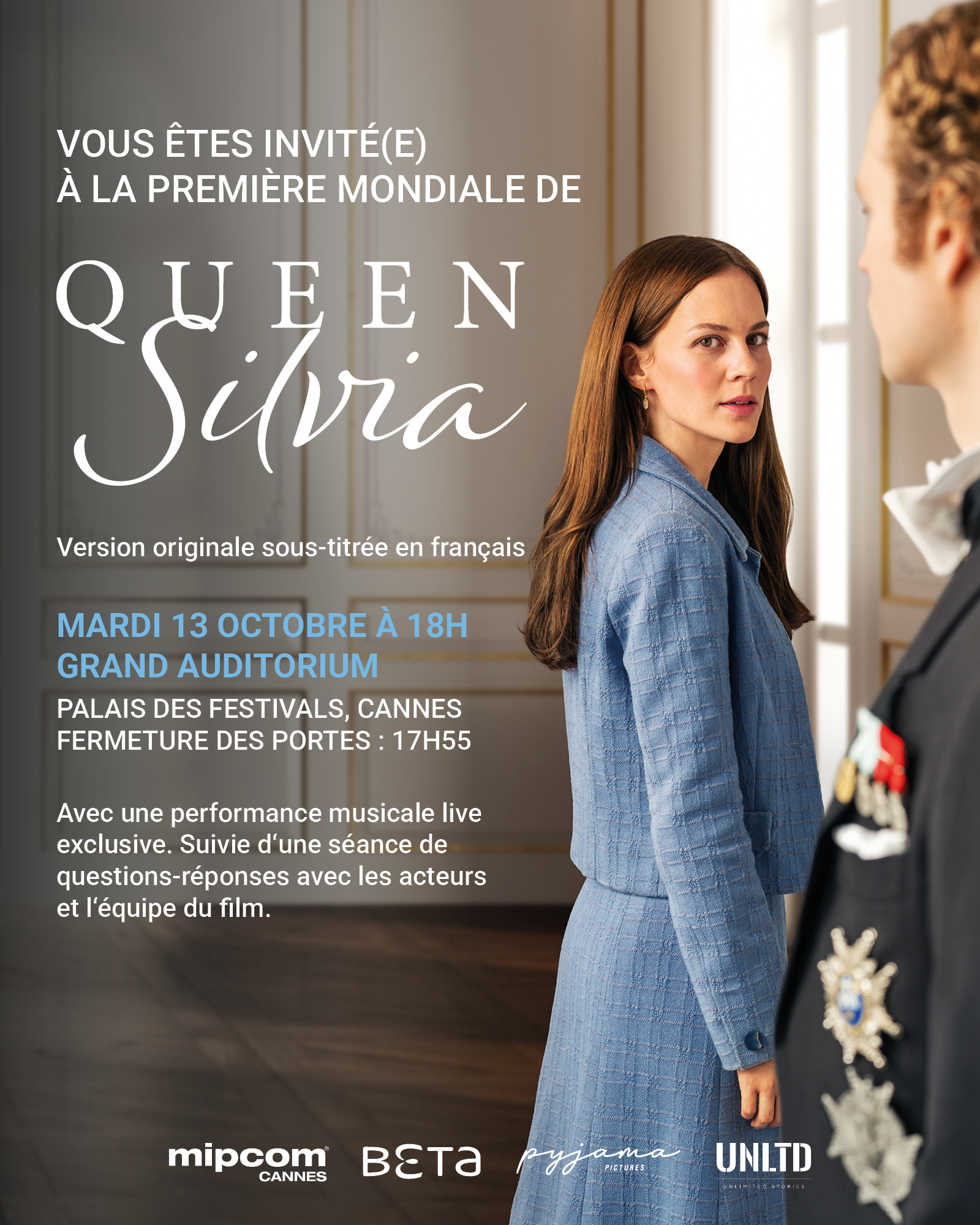 Avant-premi�re mondiale Queen Silvia au MIPCOM CANNES � Ouverte au public