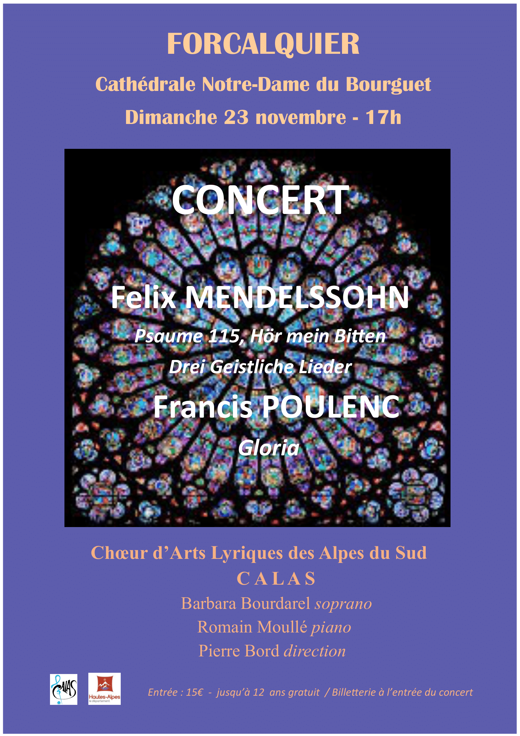 Concert - Felix Mendelssohn et Francis Poulenc