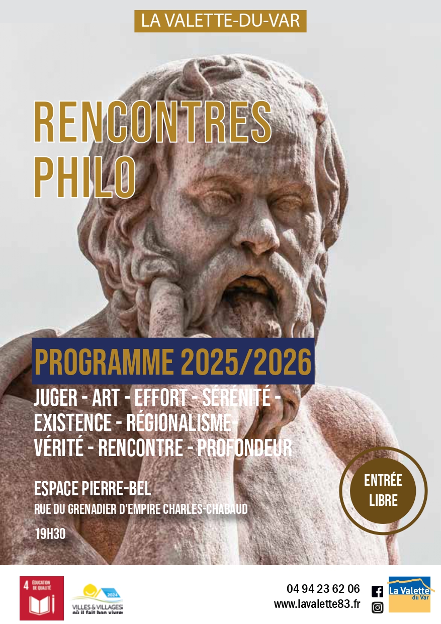 Les Rencontres Philo de La Valette - Efforts et passivit :  la vie a-t-elle un poids ?