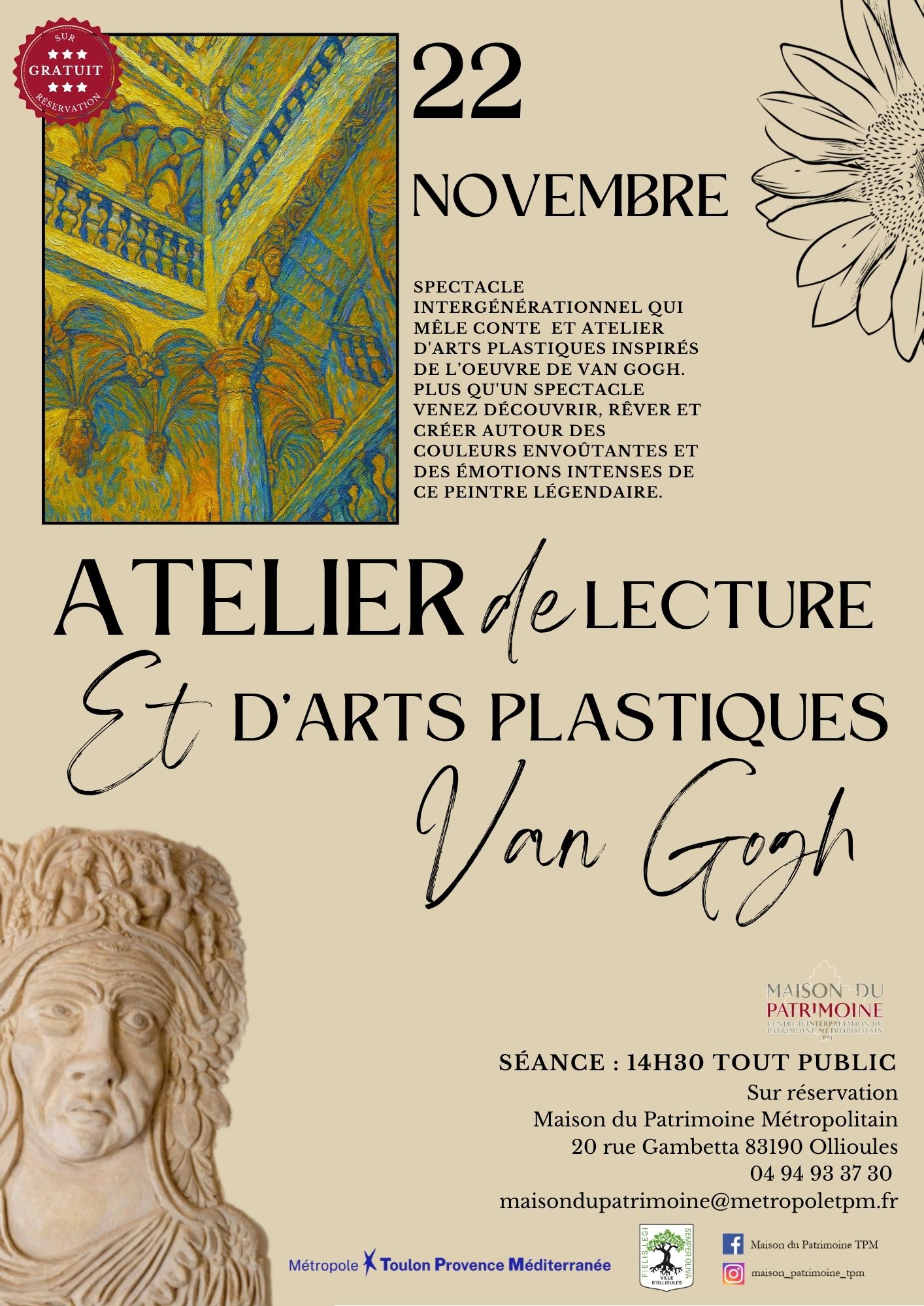 Atelier Lecture & Arts plastiques  Autour de Van Gogh