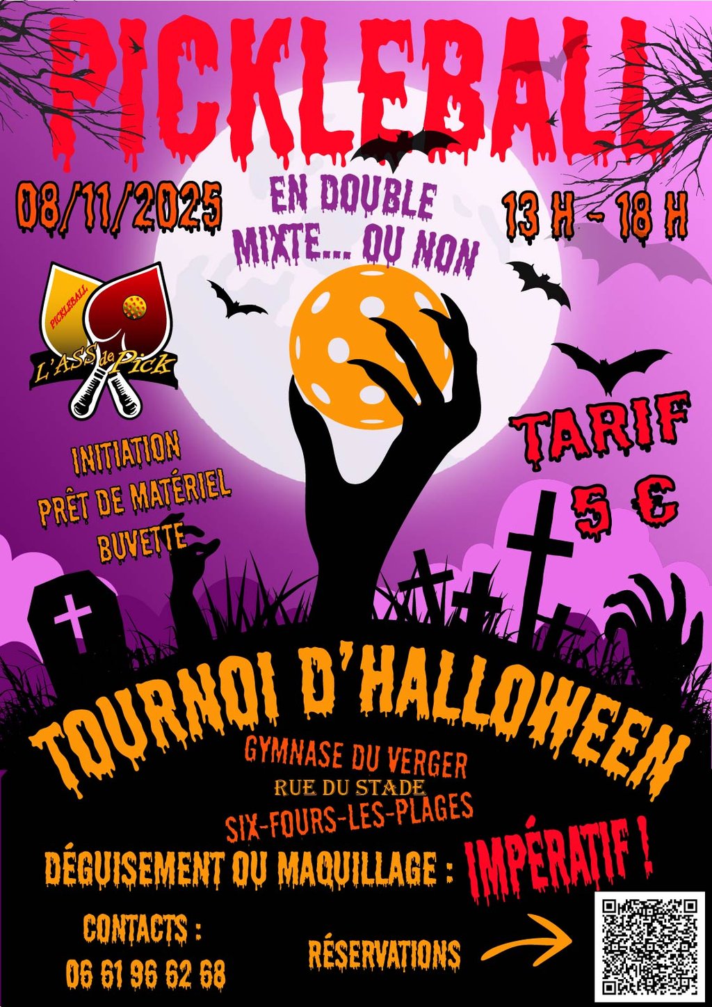 Pickleball - Tournoi d'Halloween