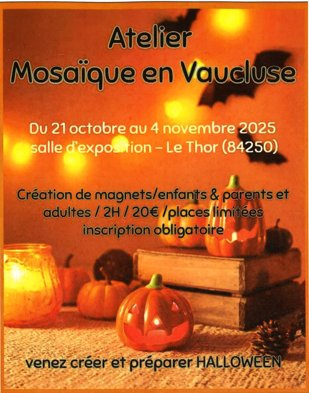 Atelier de mosaque d'Halloween