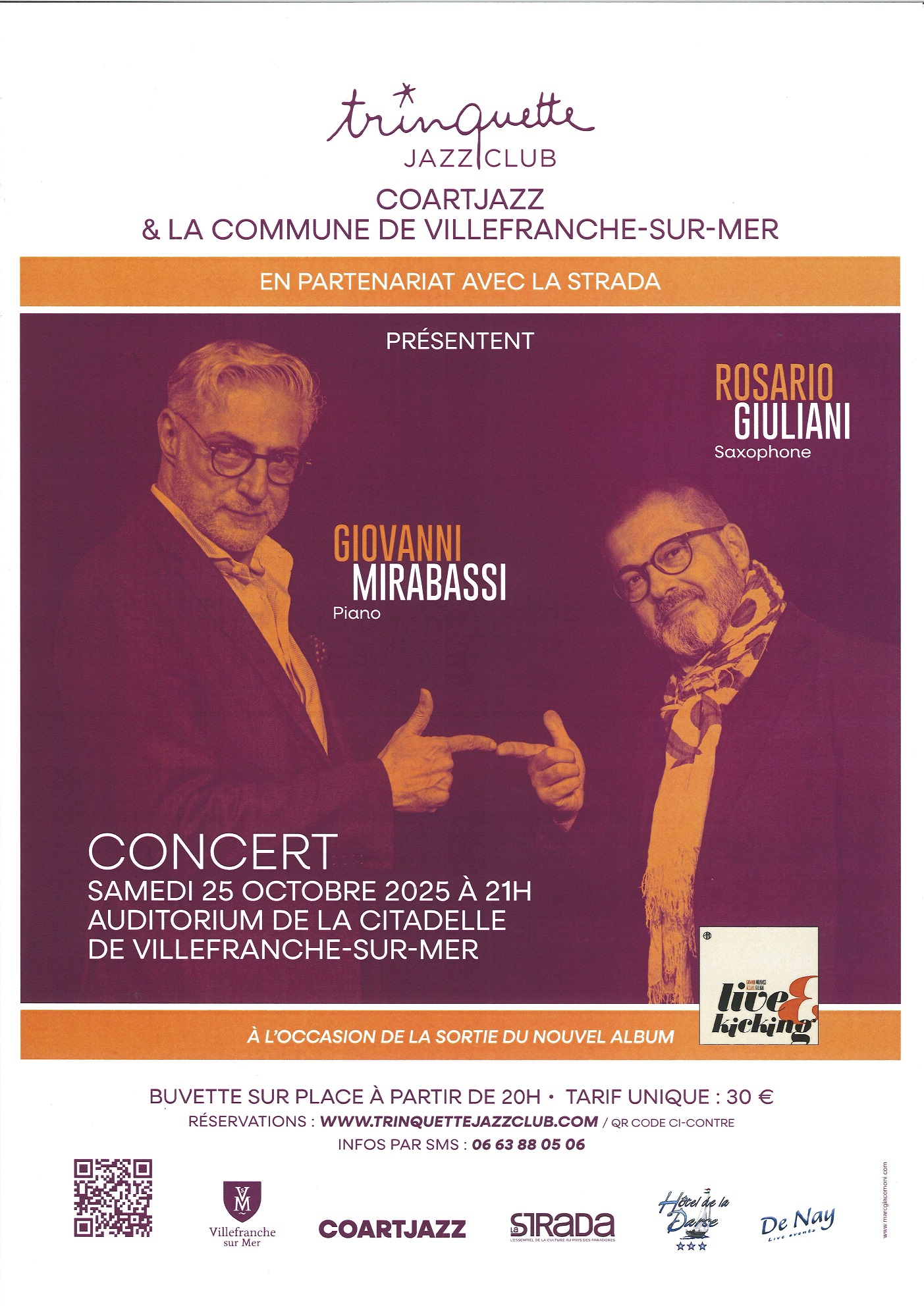 Concert jazz de Giovanni Mirabassi et de Rosario Giuliani