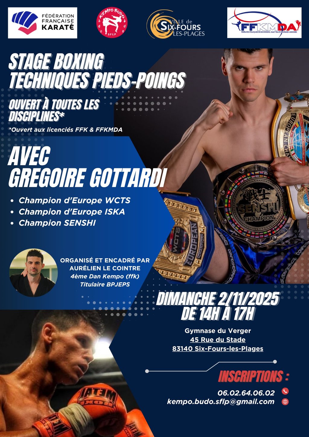 Stage de Boxing Techniques Pieds-Poings