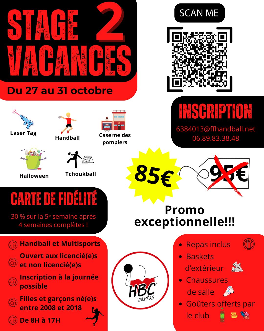 Stage vacances handball et multisports N2
