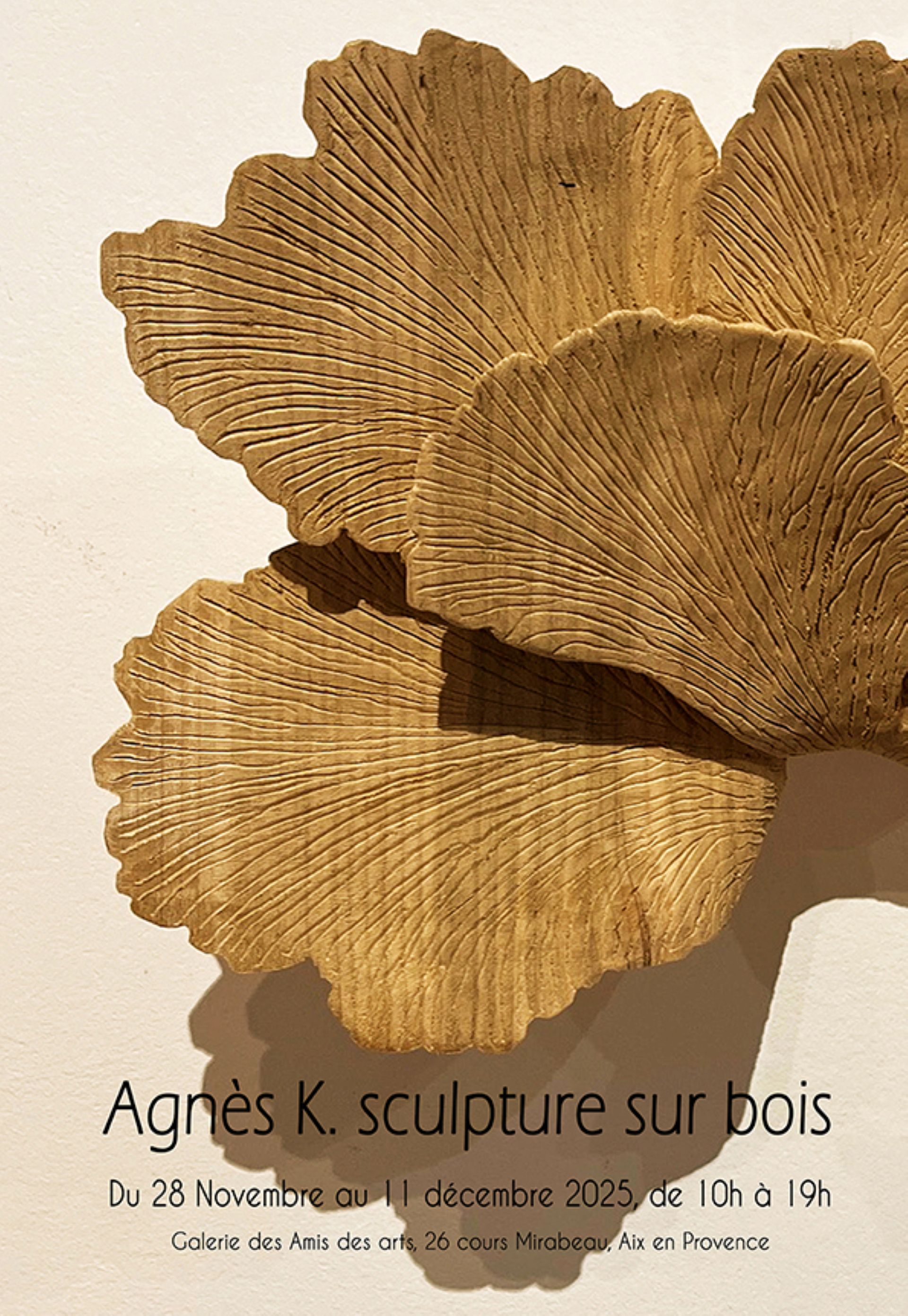 Exposition Agns K. sculpture sur bois