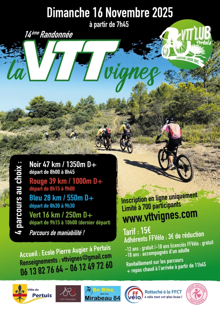 La VTT vignes 2025