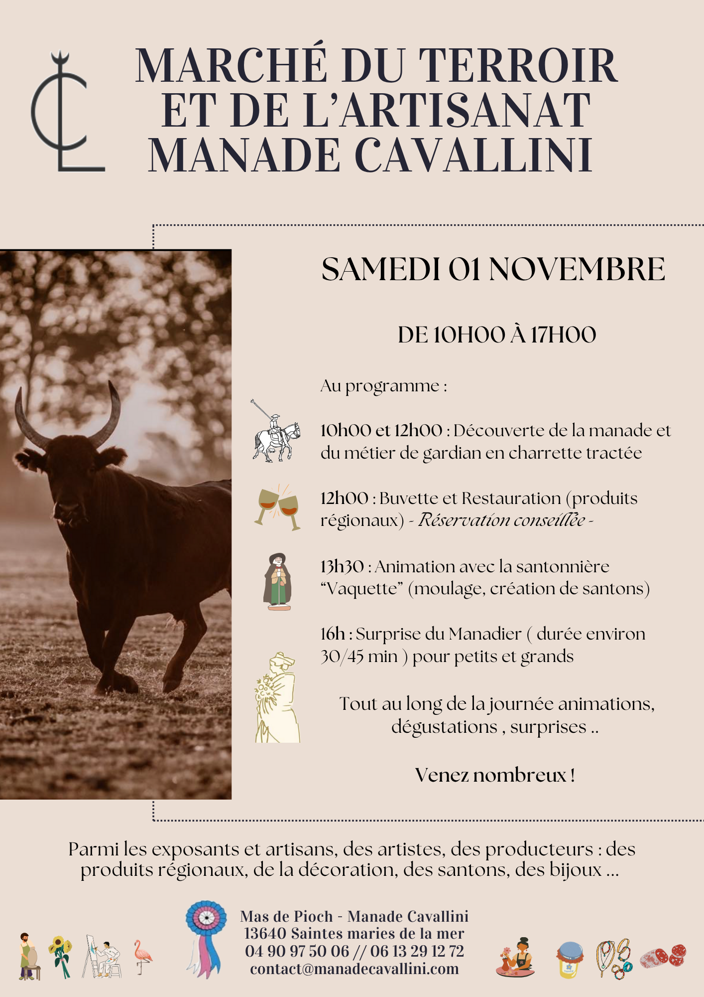 March du Terroir et de l'Artisanat  la Manade Cavallini