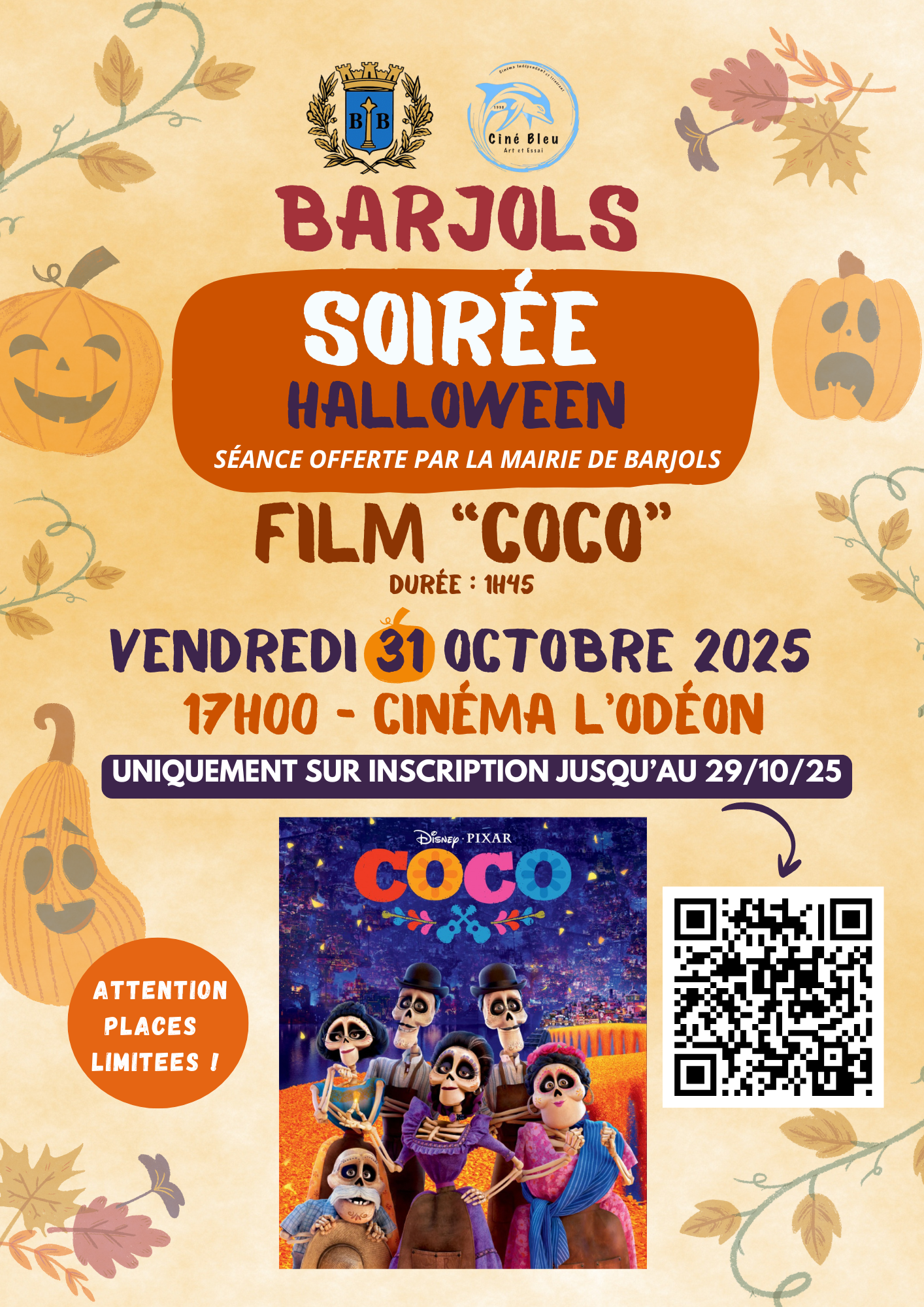 Projection du dessin anim Coco : Soire Halloween
