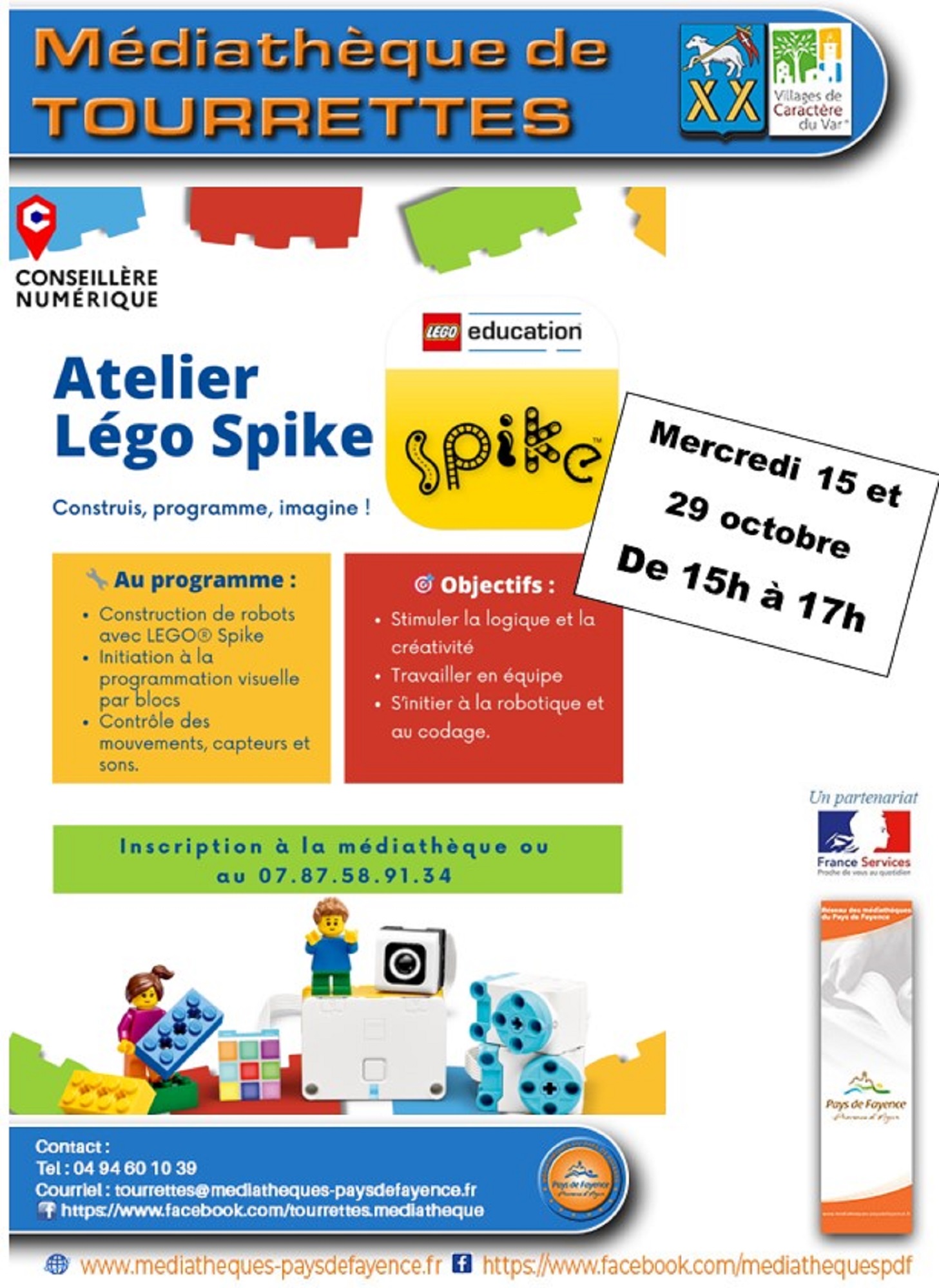 Ateliers Lgo Spike des vacances scolaires d'automne