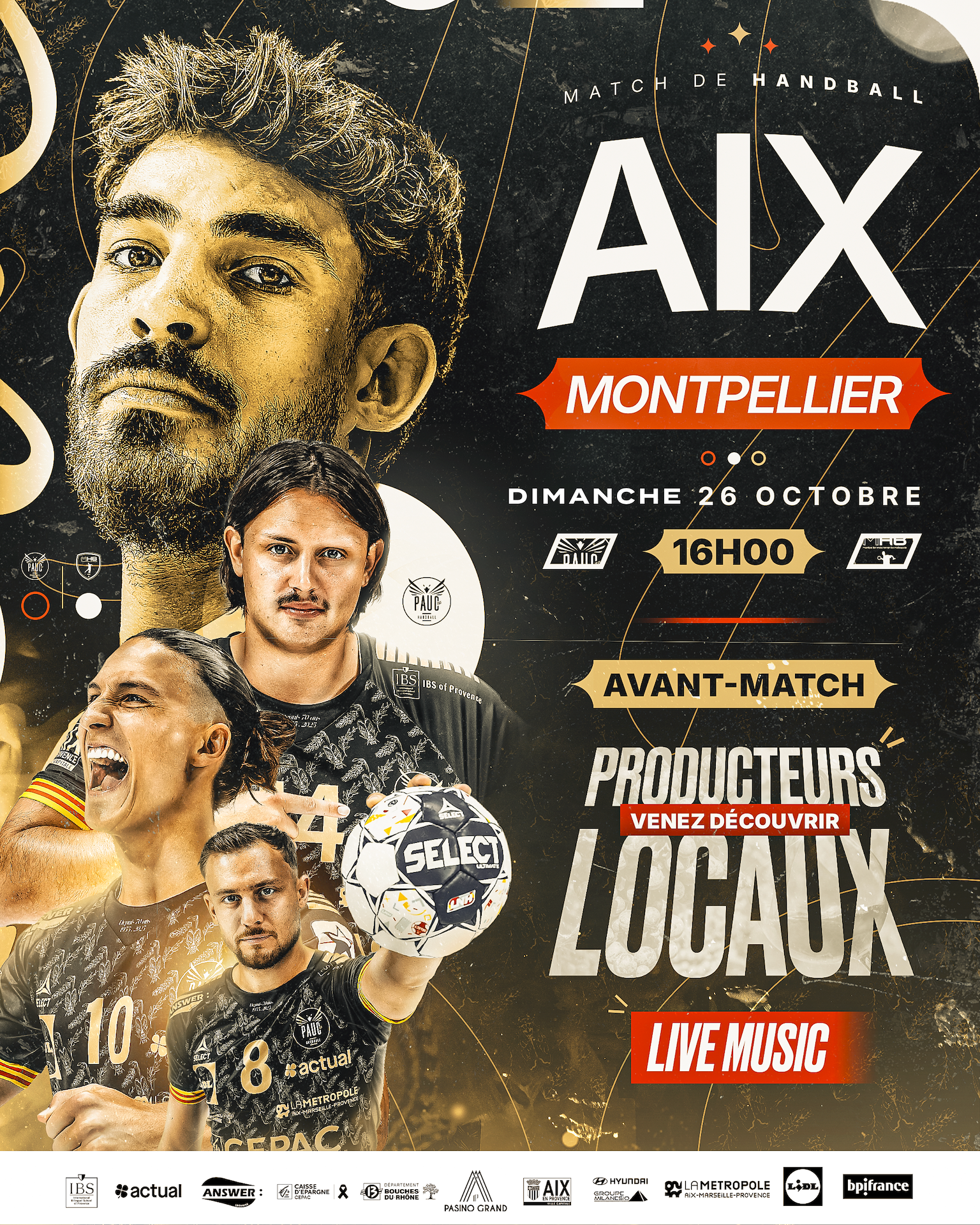 Match PAUC vs MONTPELLIER - Handball professionnel