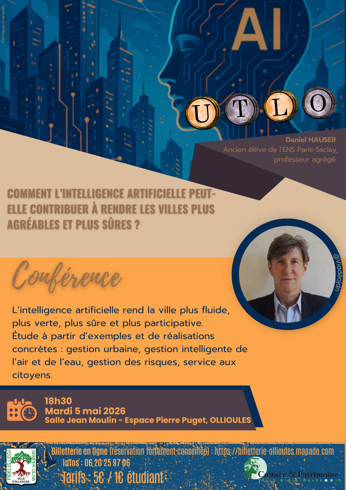 UTLO - Conf�rence : Comment l�intelligence artificielle peut-elle contribuer � rendre les villes plus agr�ables et plus s�res ?
