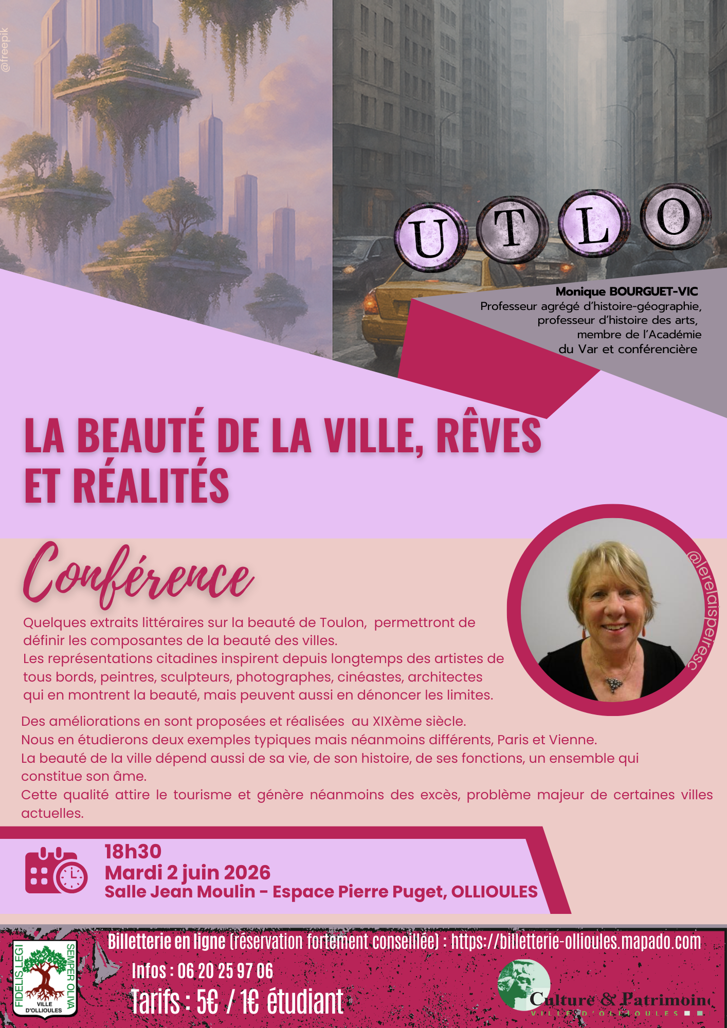 UTLO - Conf�rence : La beaut� de la ville, r�ves et r�alit�s