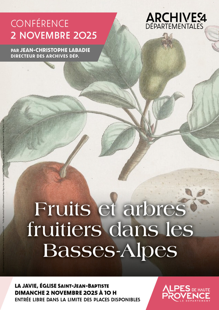 Confrence : Fruits et arbres fruitiers dans les Basses-Alpes