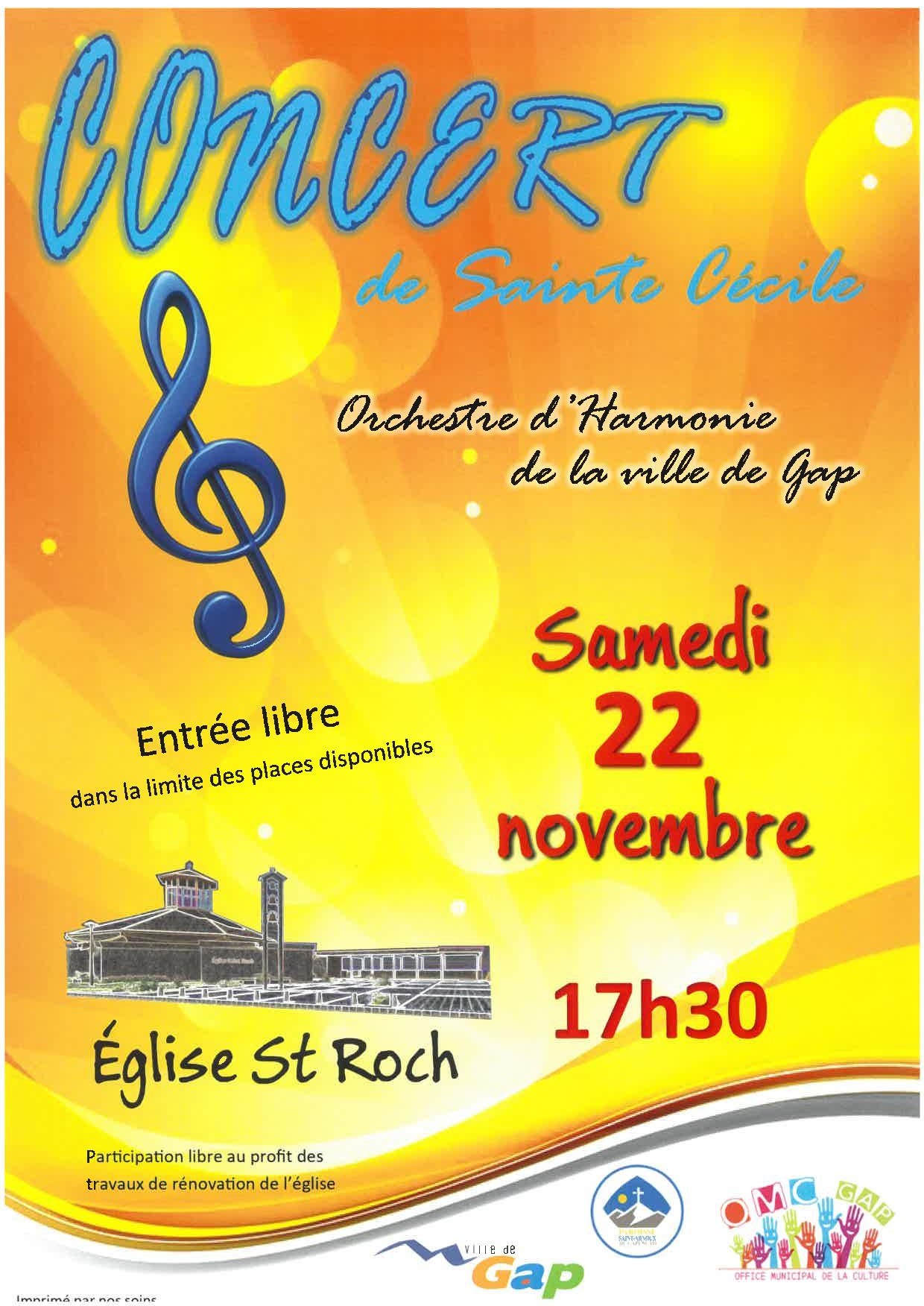 Concert de la Sainte Ccile avec l'orchestre d'harmonie