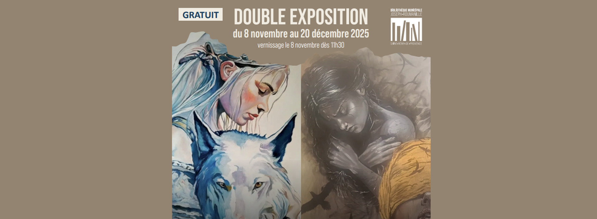 Double exposition  la Bibliothque de Saint-Rmy-de-Provence