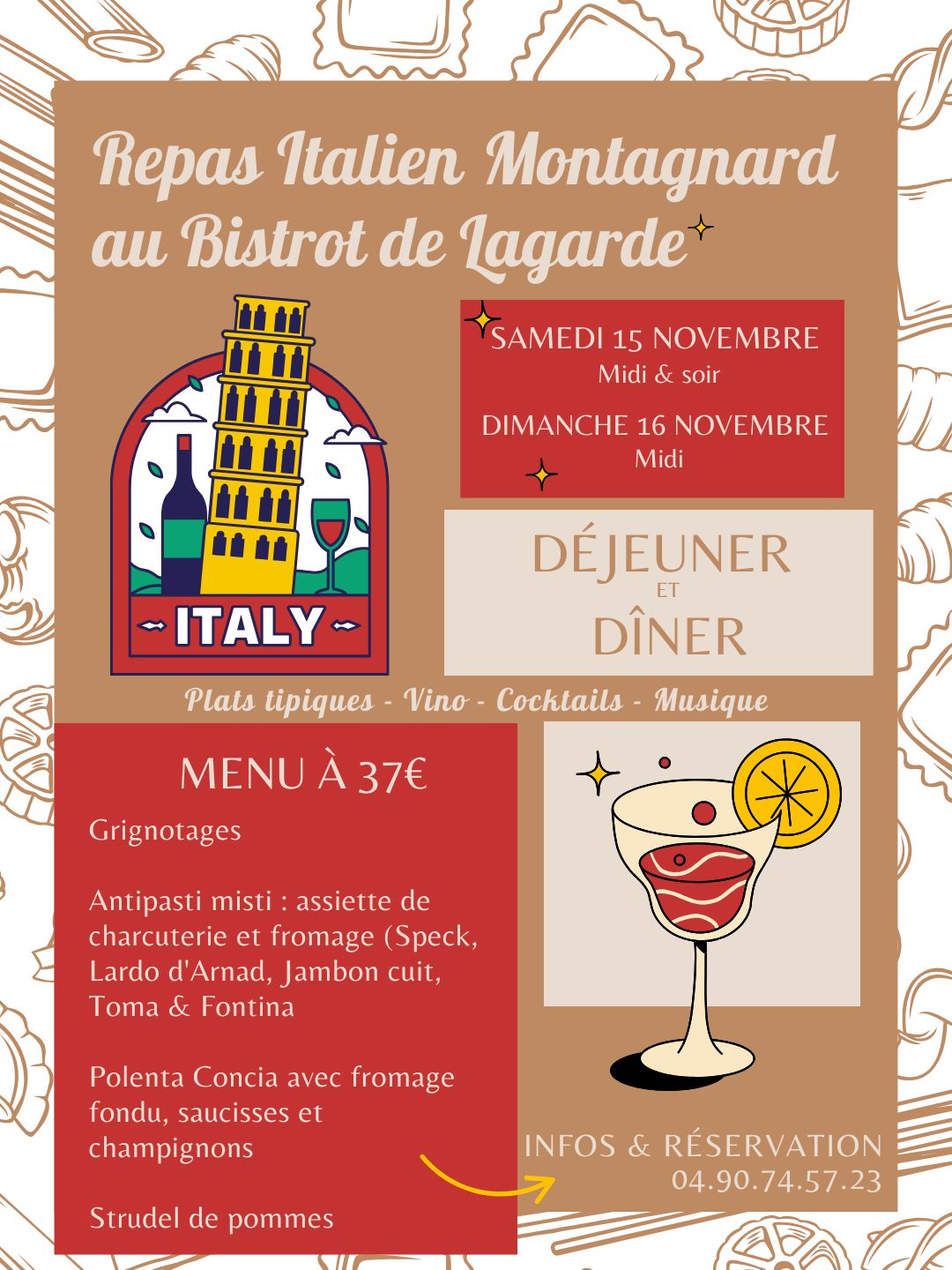 Repas Italien Montagnard